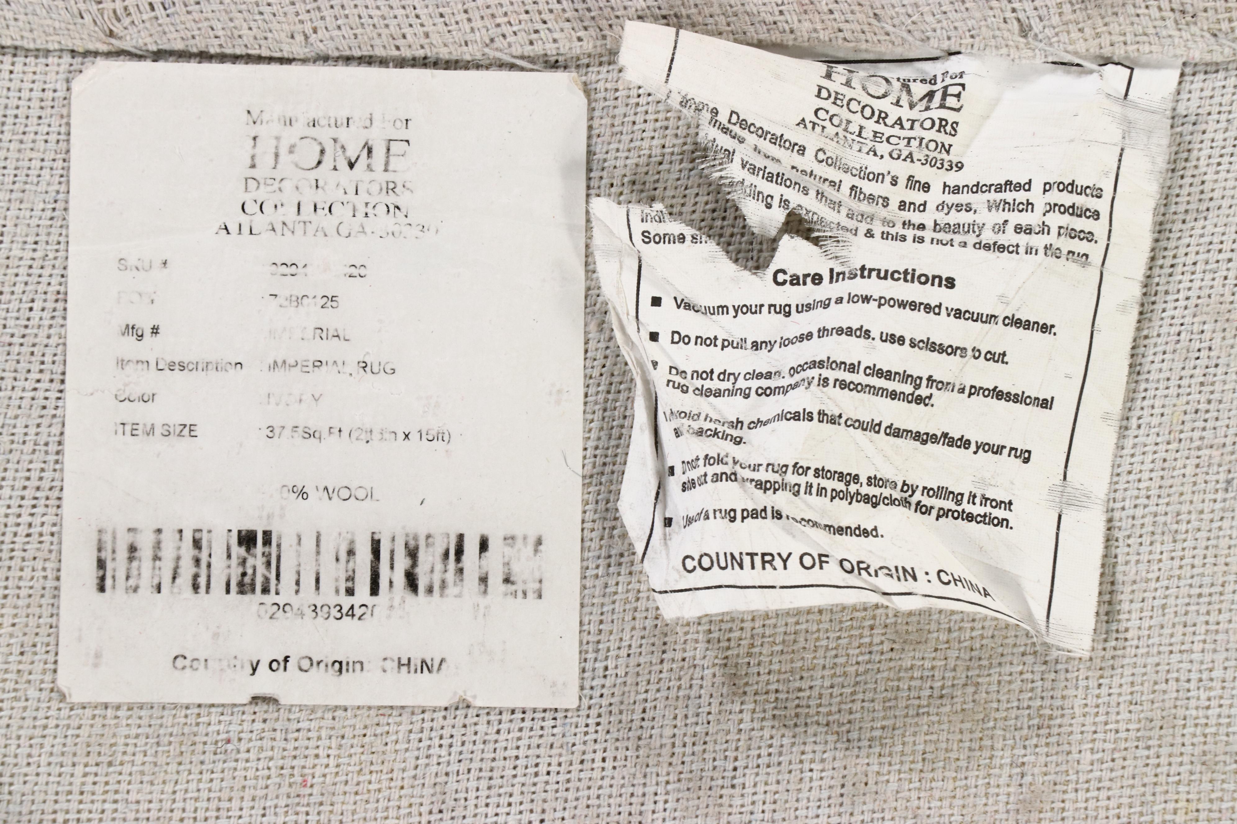 2'7 x 15'11 Hand-Tufted Home Decorators Collection "Imperial" Carpet Runner