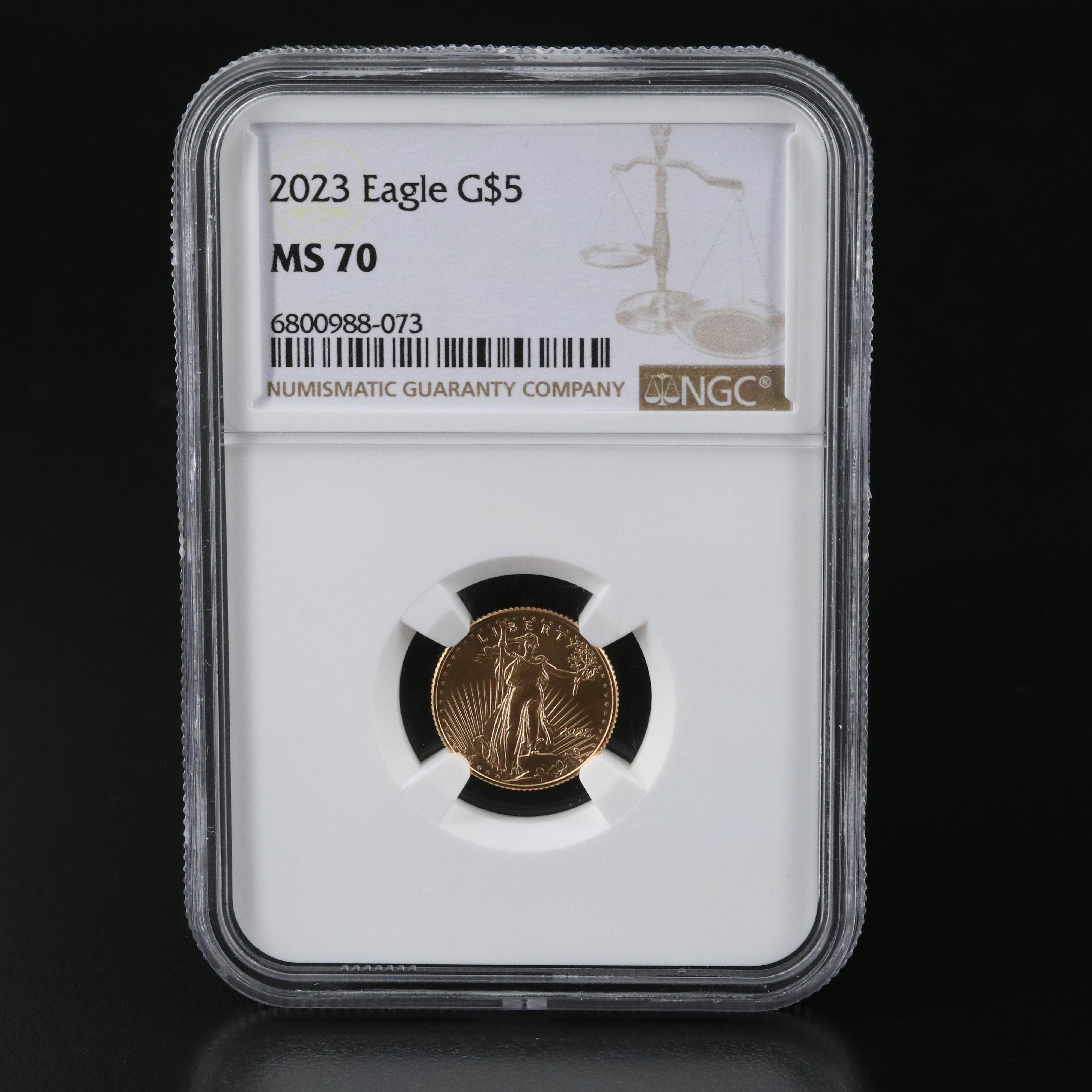 NGC Graded MS70 2023 $5 Gold Eagle