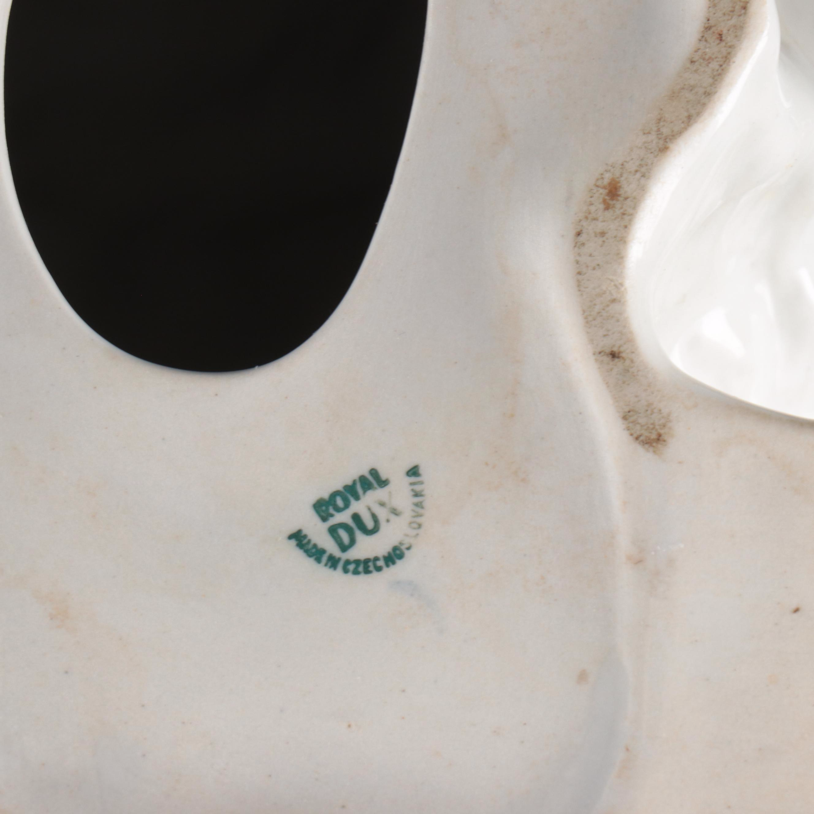 Royal Dux Porcelain Polar Bear Figure with Hutschenreuther Ceramic Polar Bear