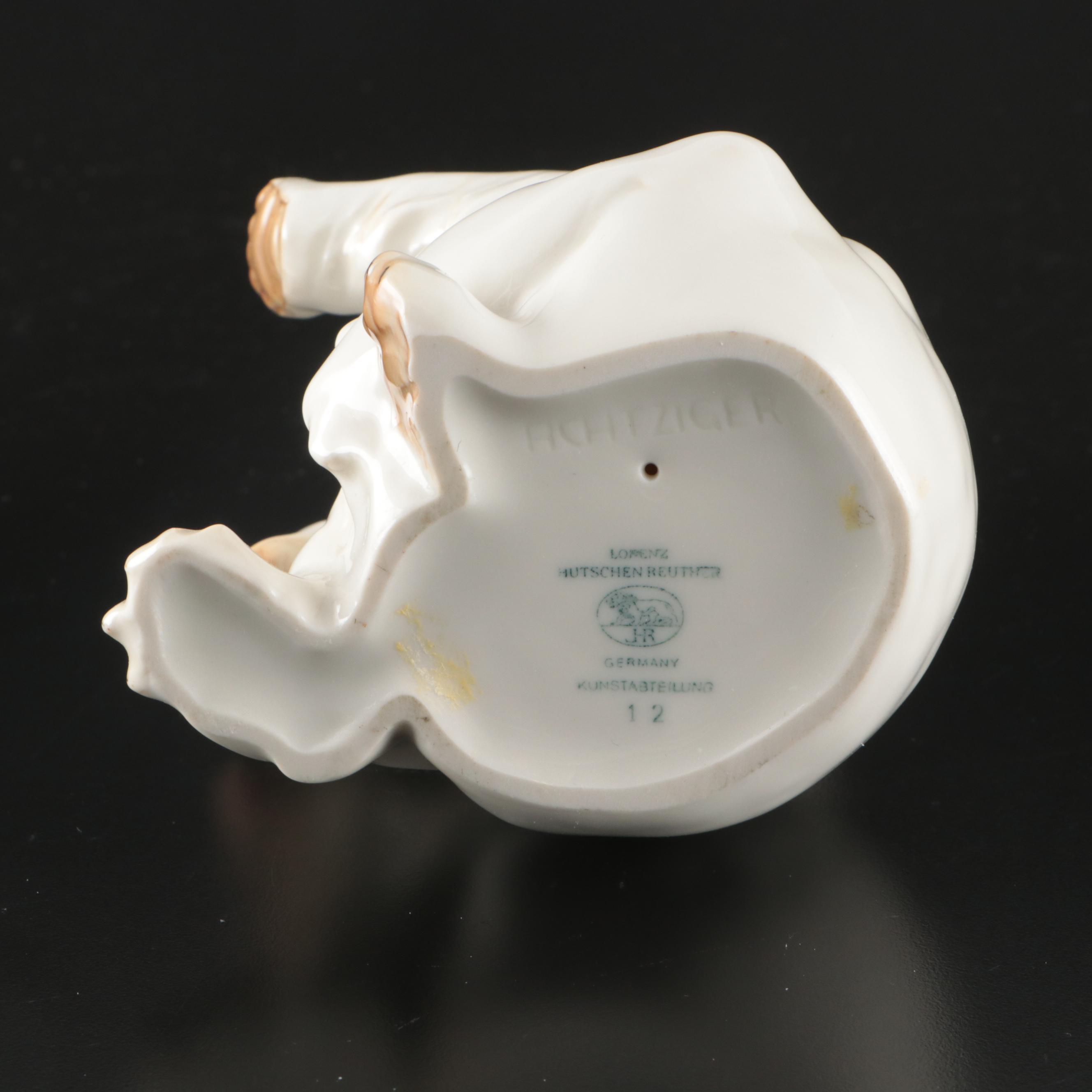 Royal Dux Porcelain Polar Bear Figure with Hutschenreuther Ceramic Polar Bear