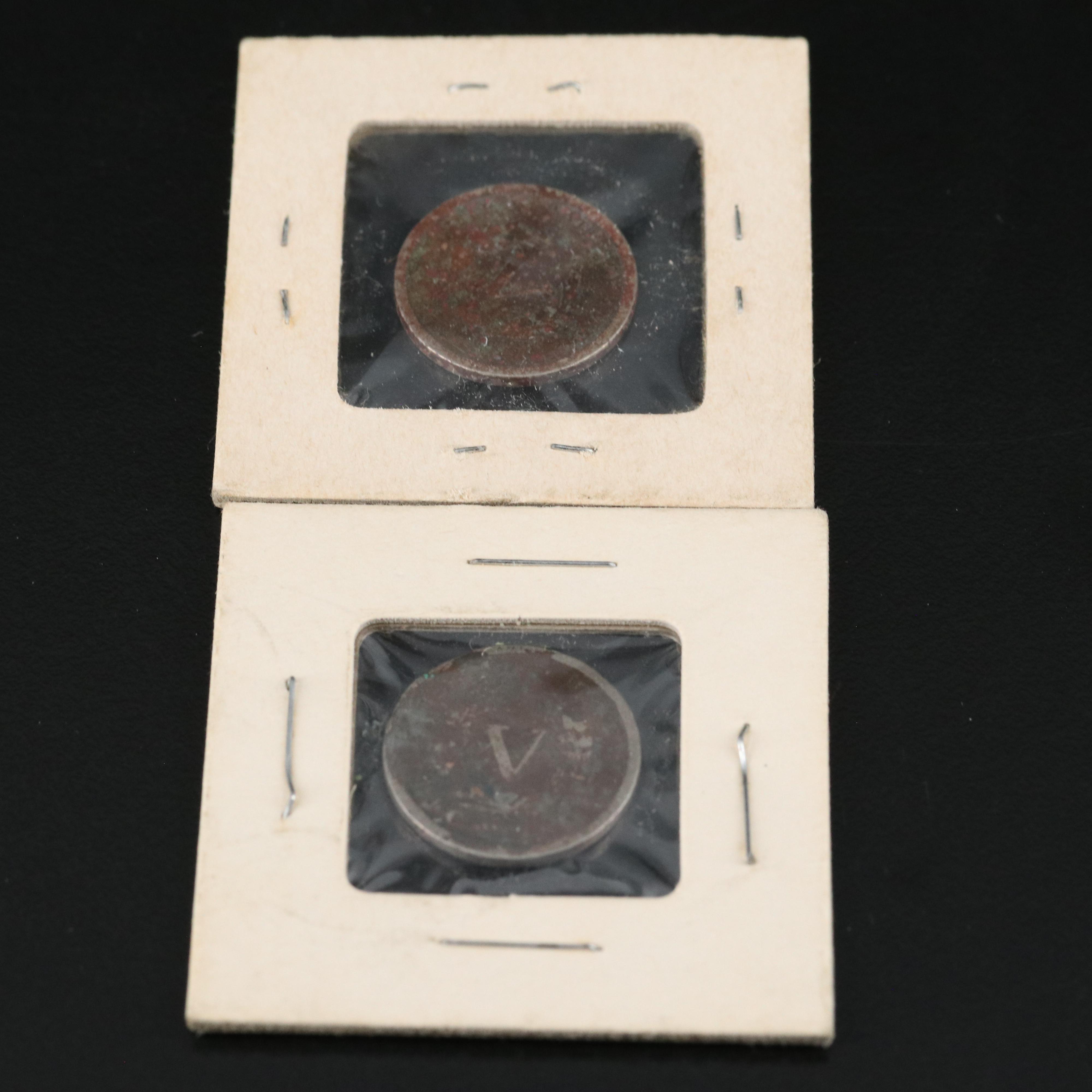 Small Group of Coins including an 1896 Austrian Silver One Corona