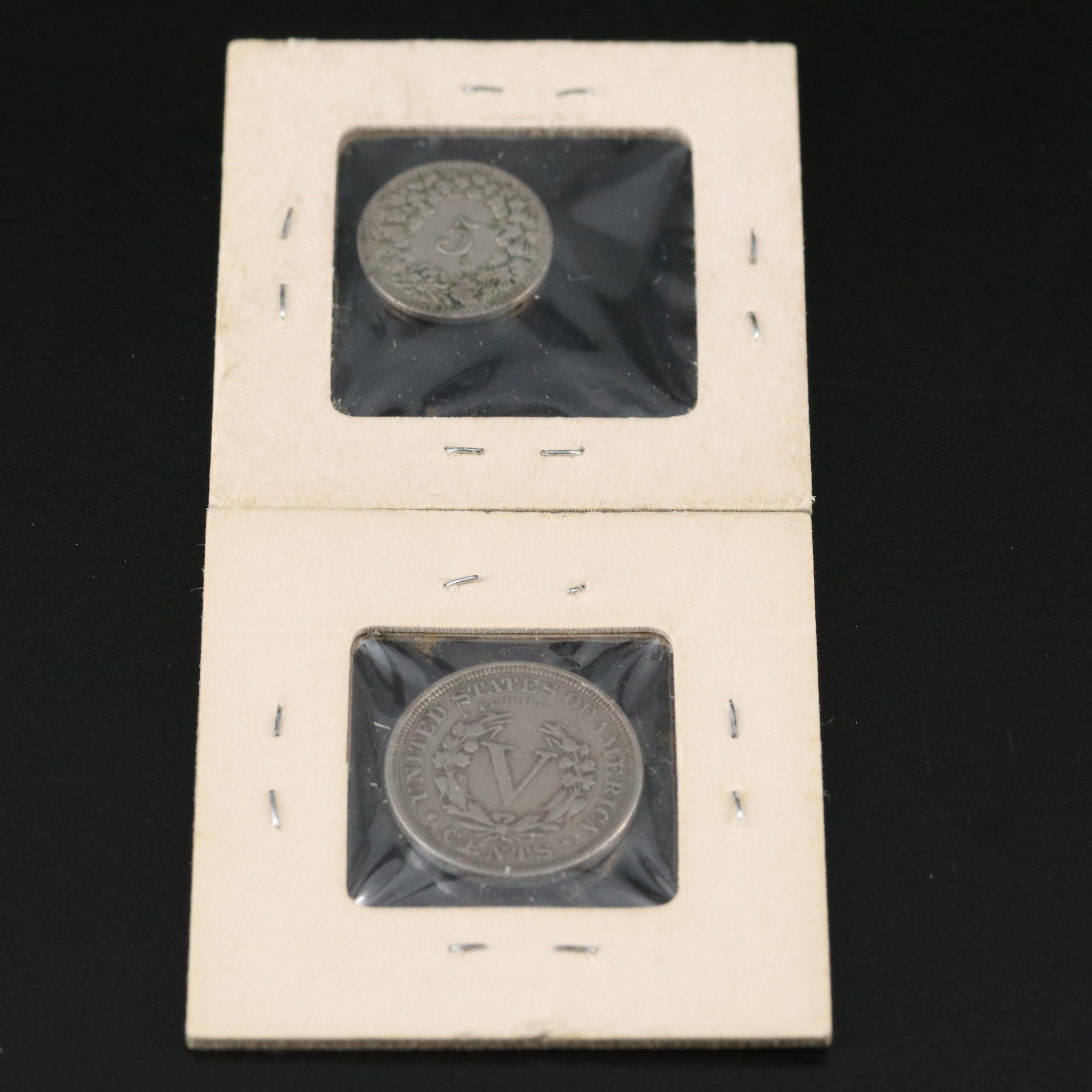 Small Group of Coins including an 1896 Austrian Silver One Corona