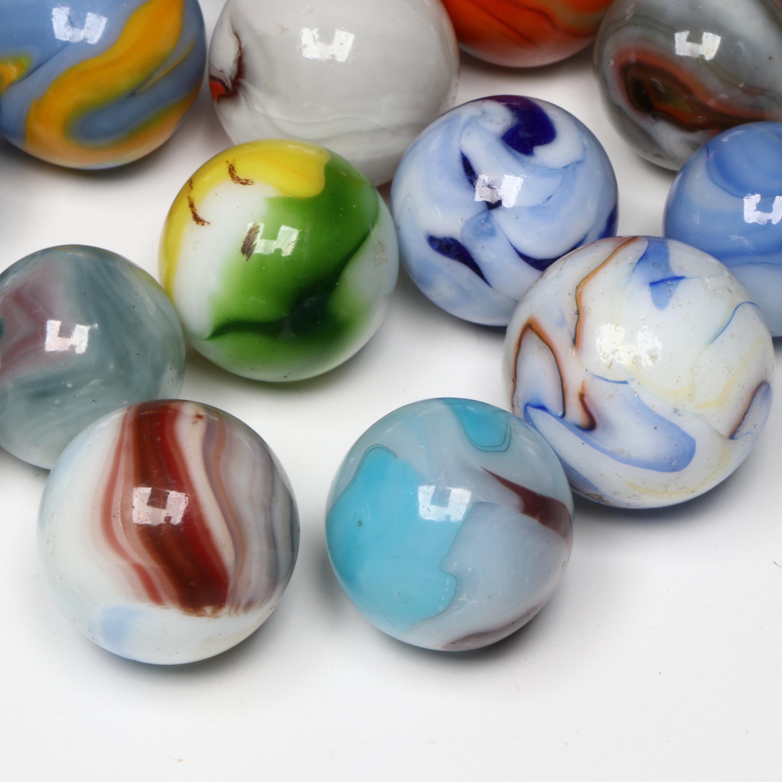 Alley and Other Swirl, Calligraphy, Patch, Aventurine and More Glass Marbles