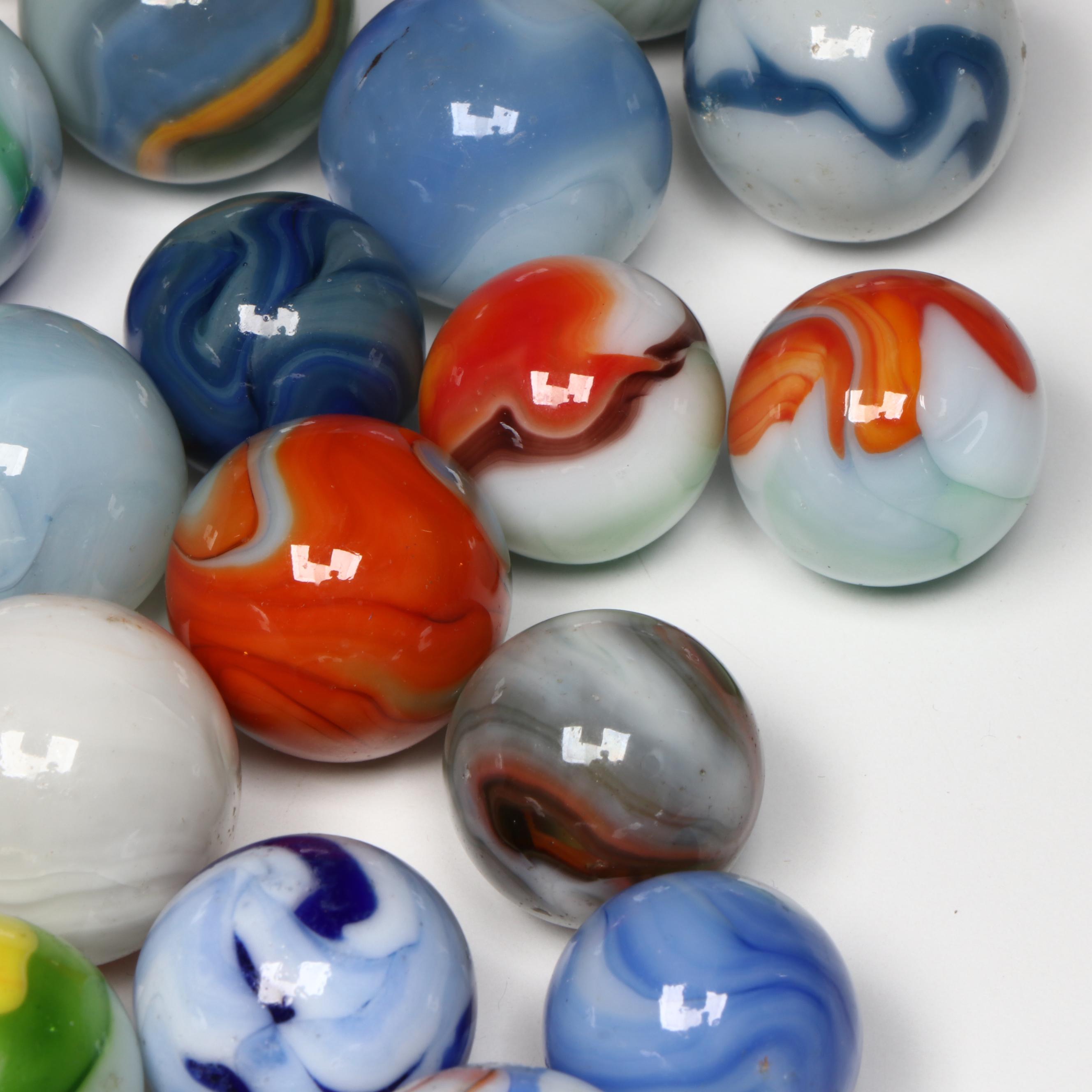 Alley and Other Swirl, Calligraphy, Patch, Aventurine and More Glass Marbles