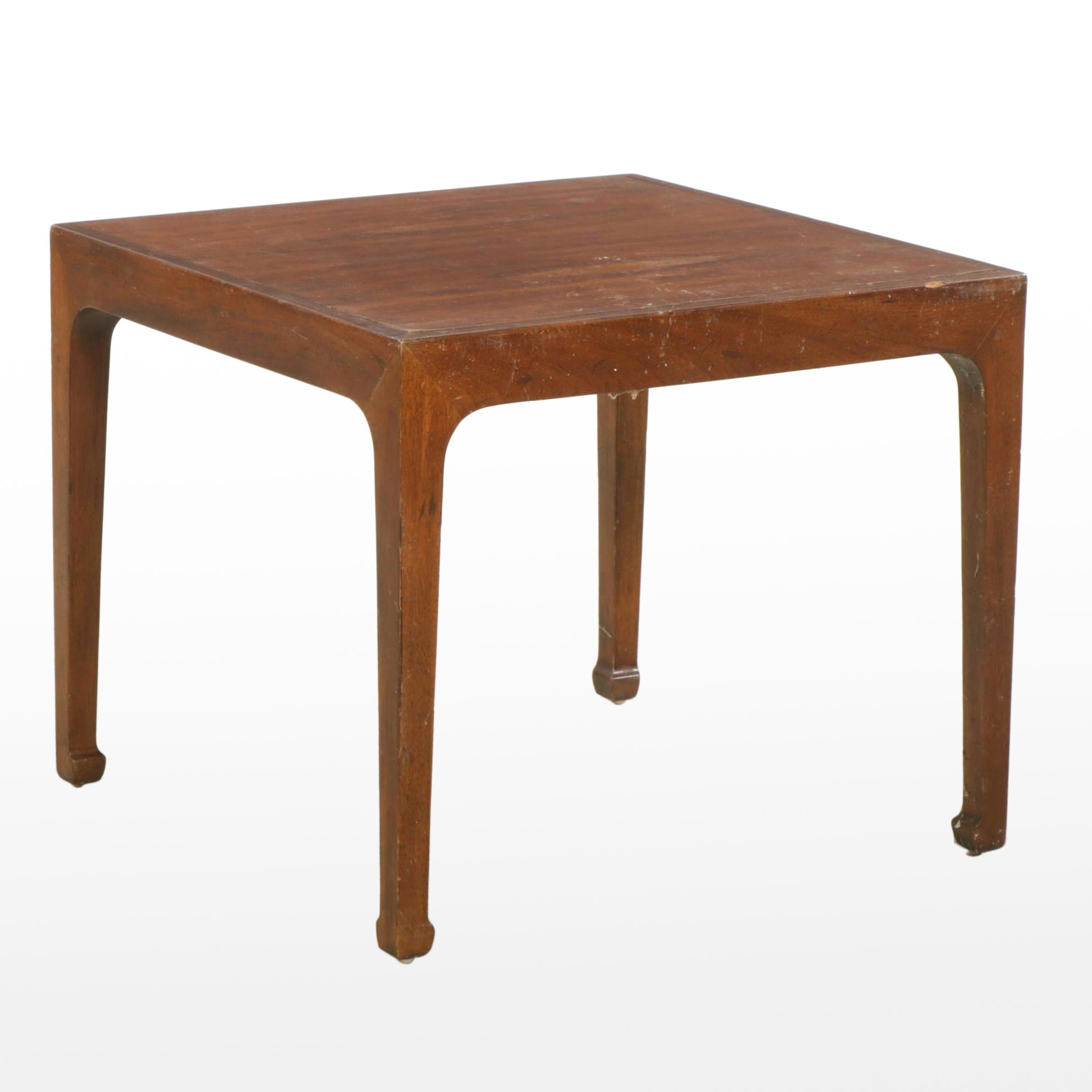 Mid Century Modern Chinese Style Mahogany Games Table