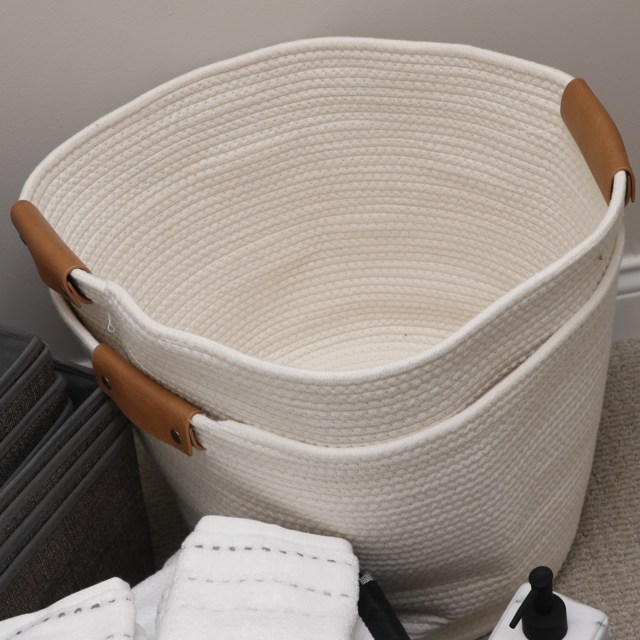 Closet Storage Baskets and Bathroom Décor, Including DKNY Towels