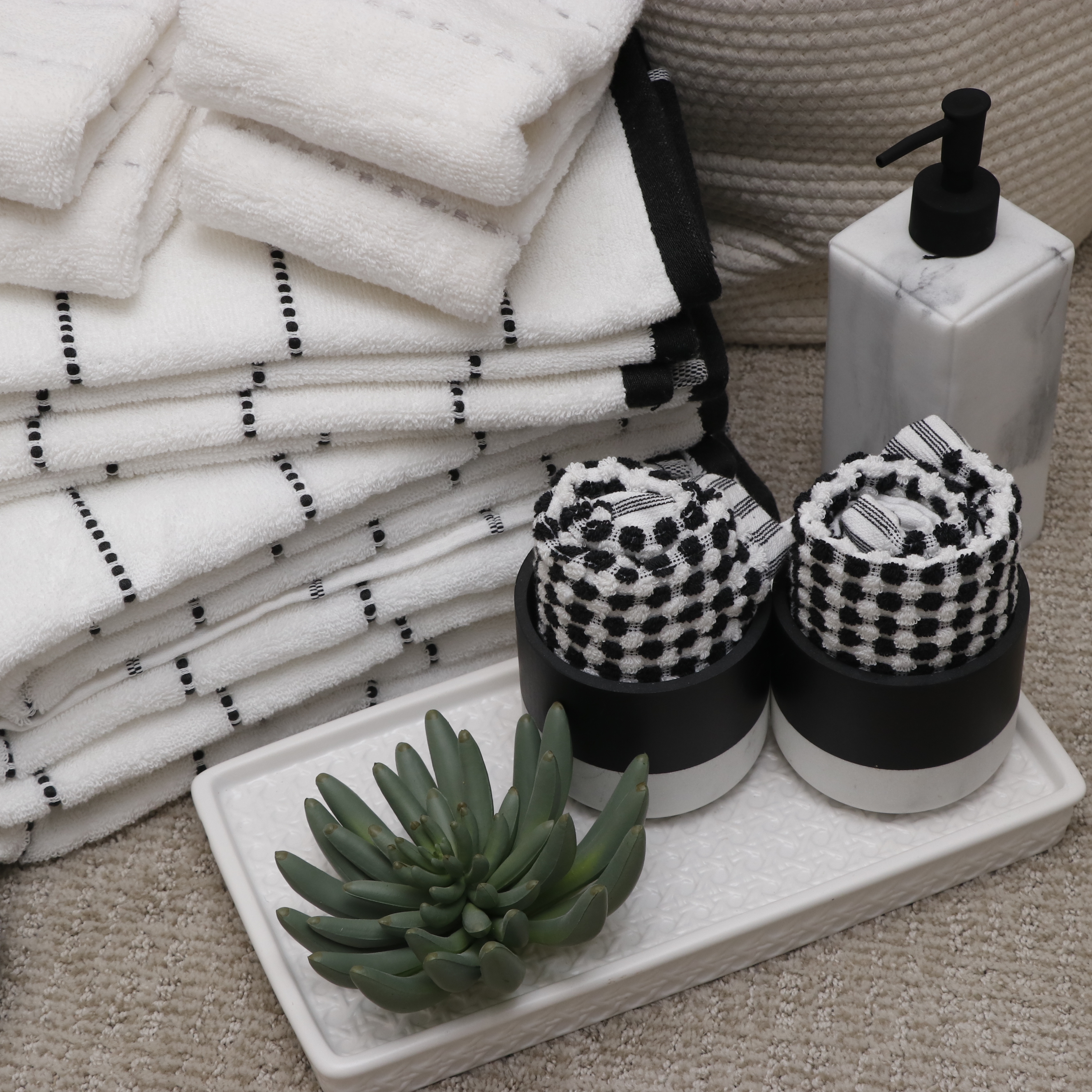 Closet Storage Baskets and Bathroom Décor, Including DKNY Towels