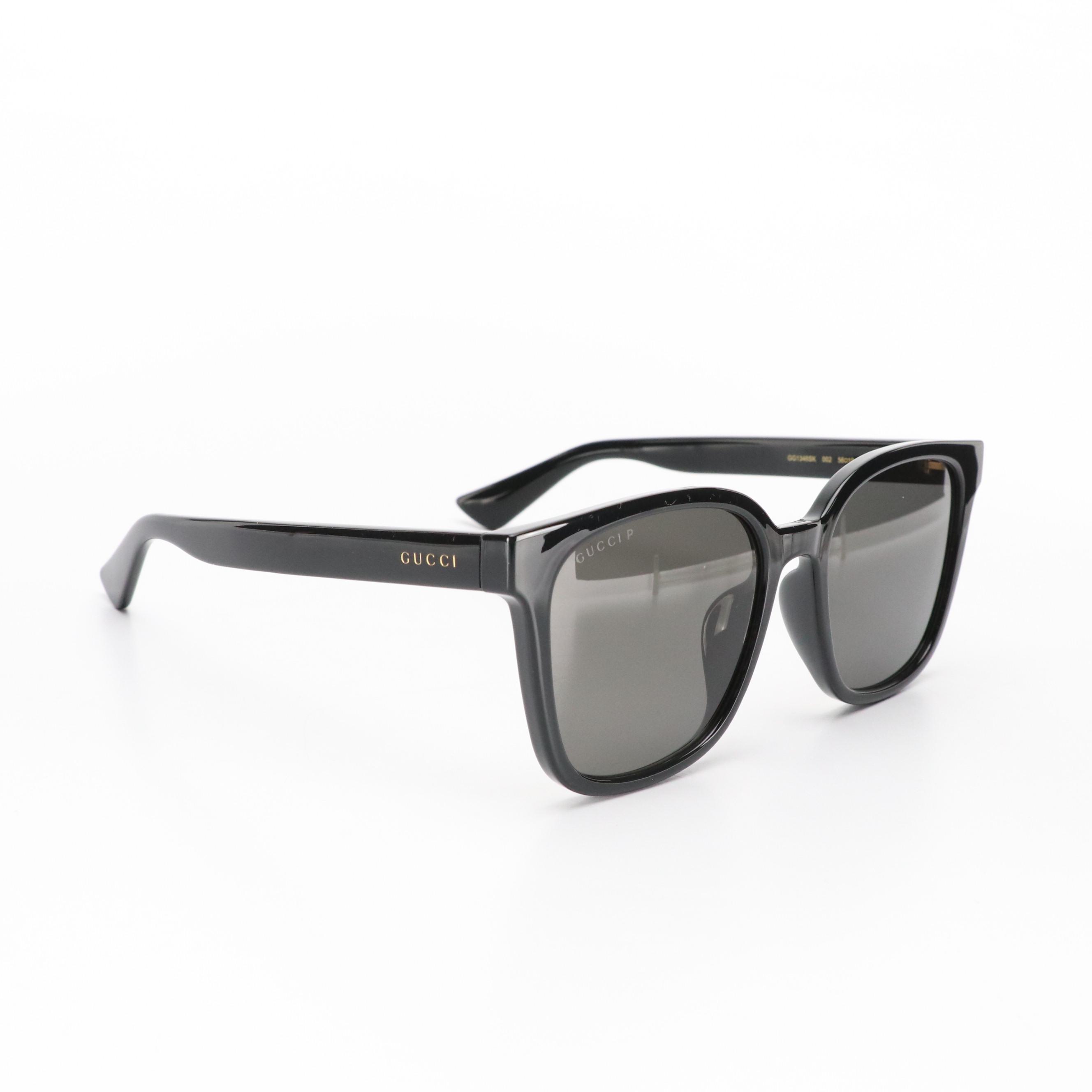 Gucci GG1346SK 002 Black Square Sunglasses in Case