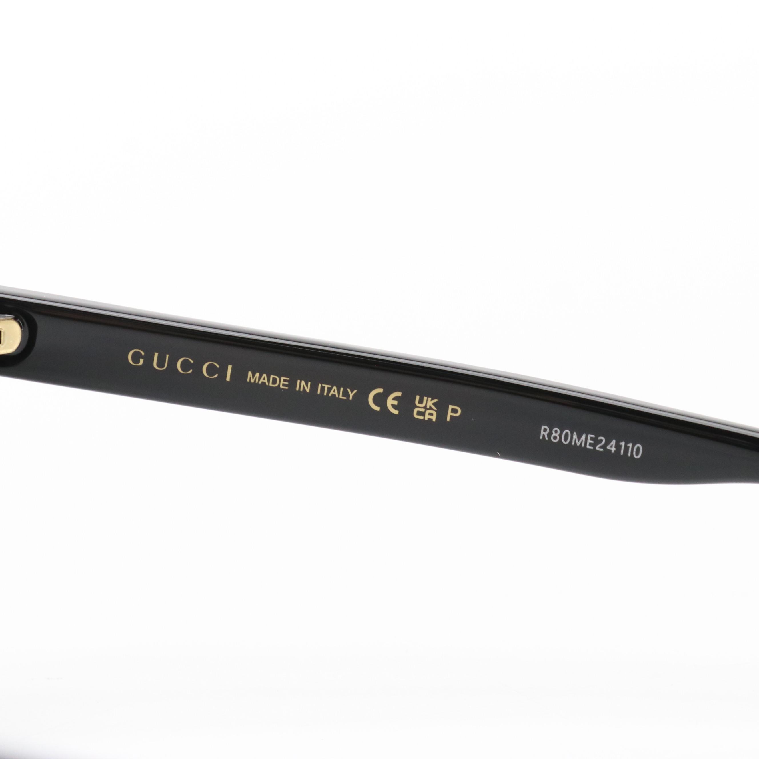 Gucci GG1346SK 002 Black Square Sunglasses in Case