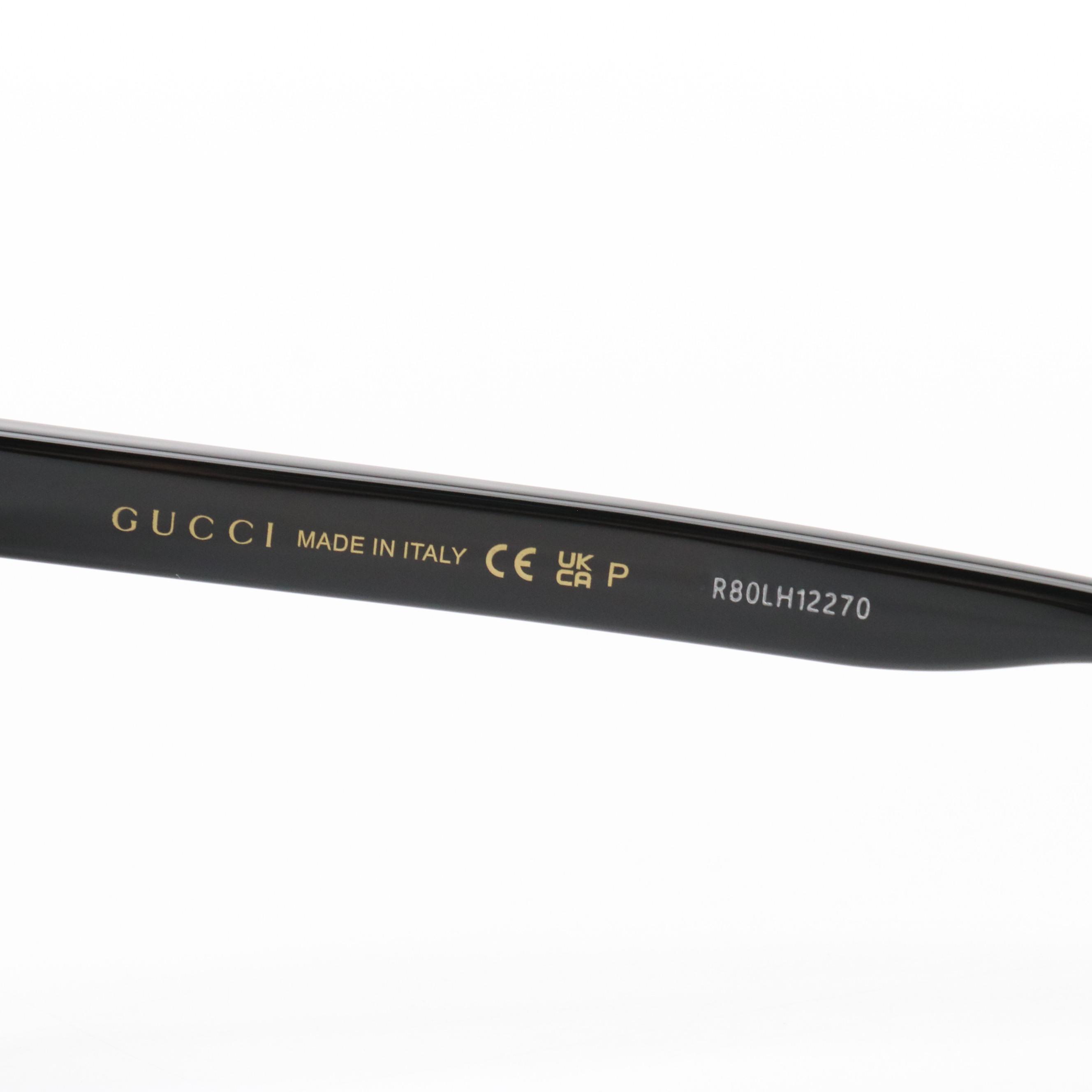 Gucci GG1346SK 002 Black Square Sunglasses in Case