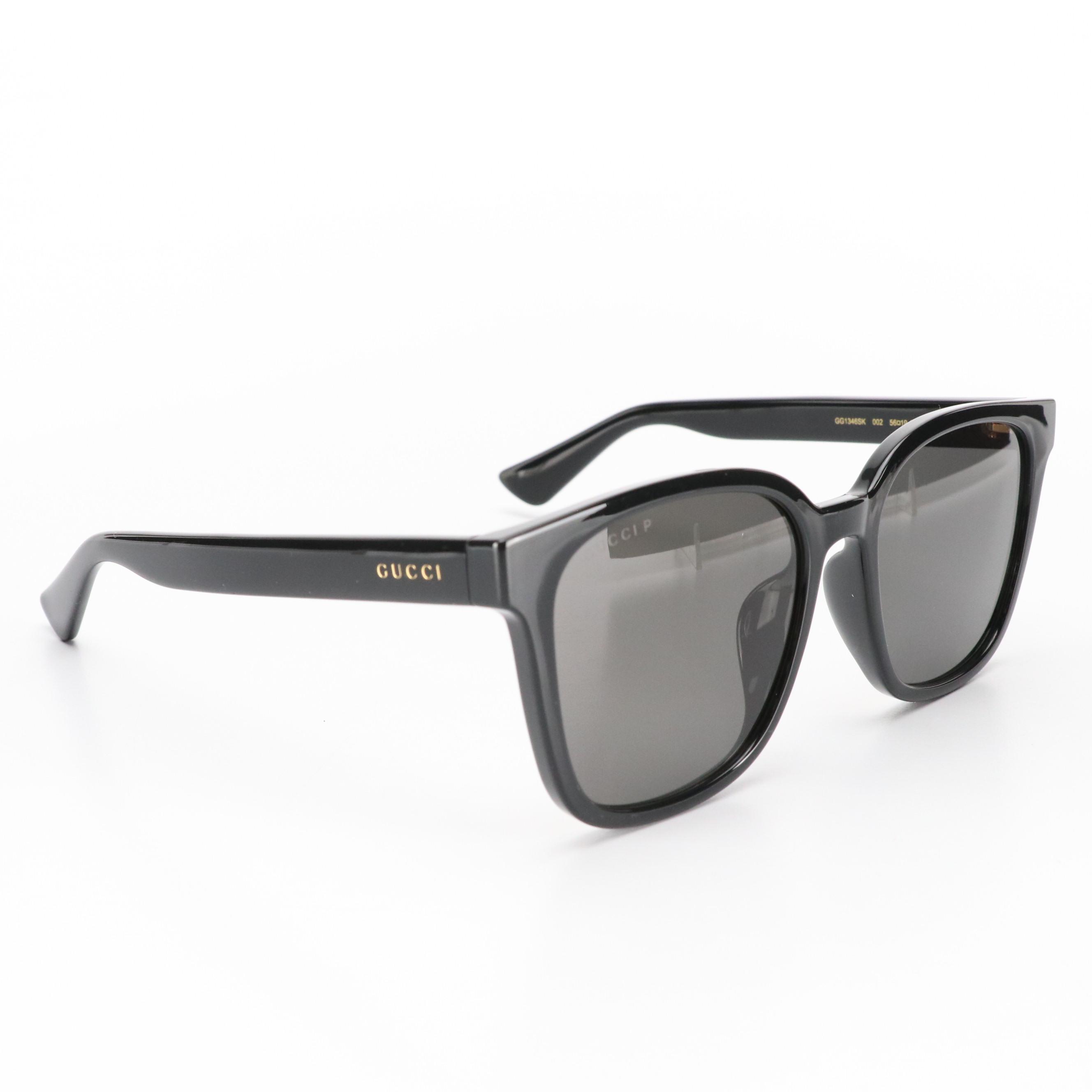 Gucci GG1346SK 002 Black Square Sunglasses in Case