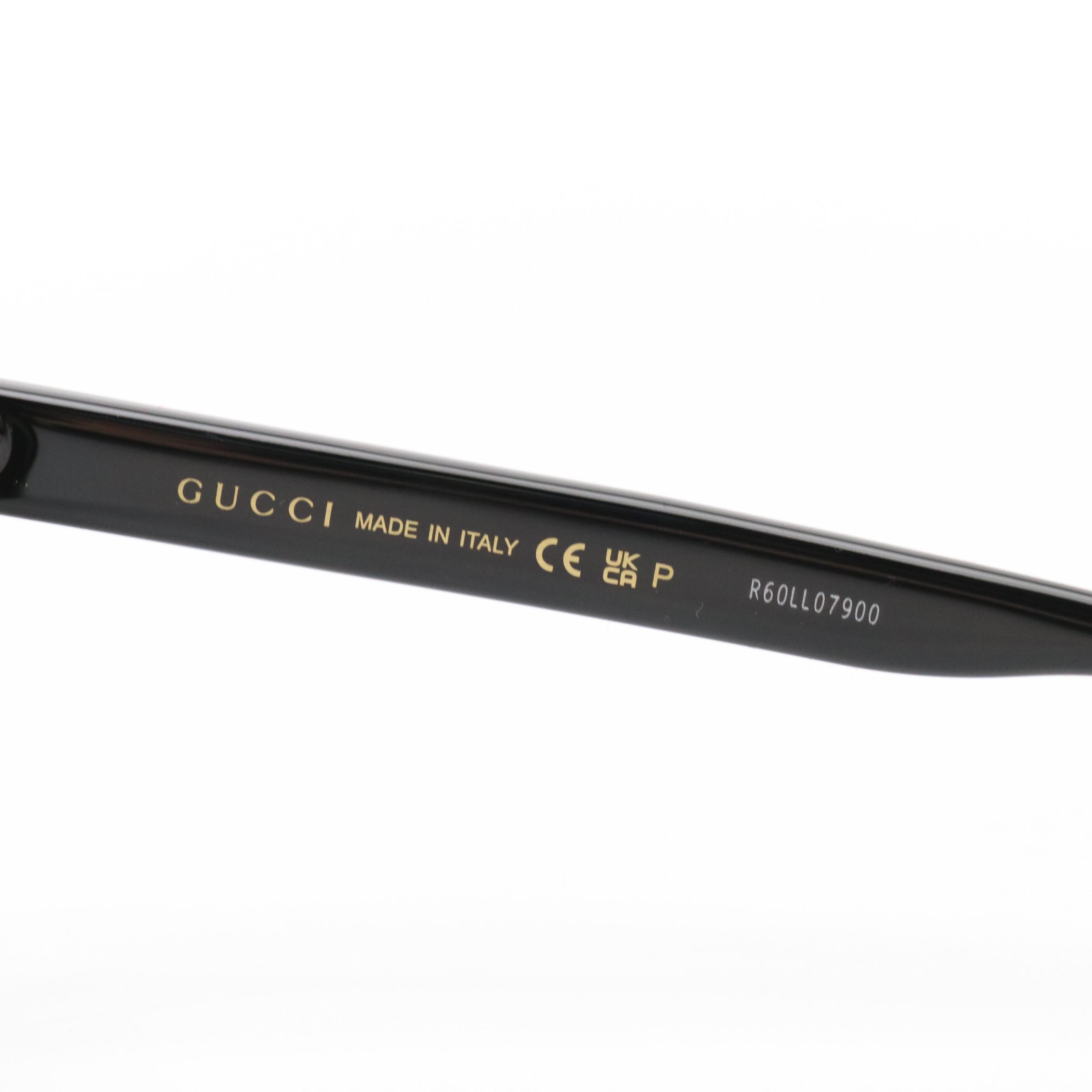 Gucci GG1346SK 002 Black Square Sunglasses in Case