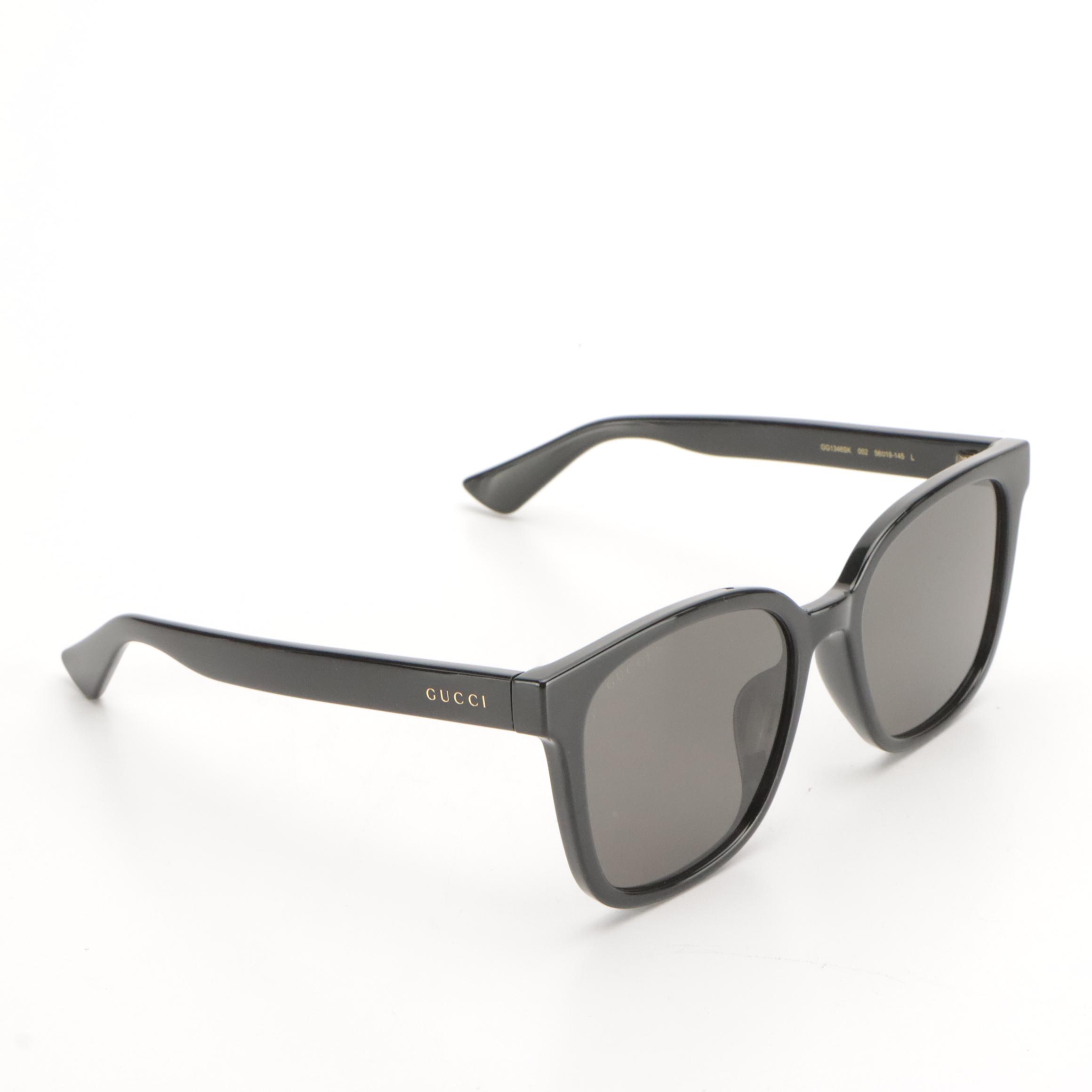 Gucci GG1346SK 002 Black Square Sunglasses in Case
