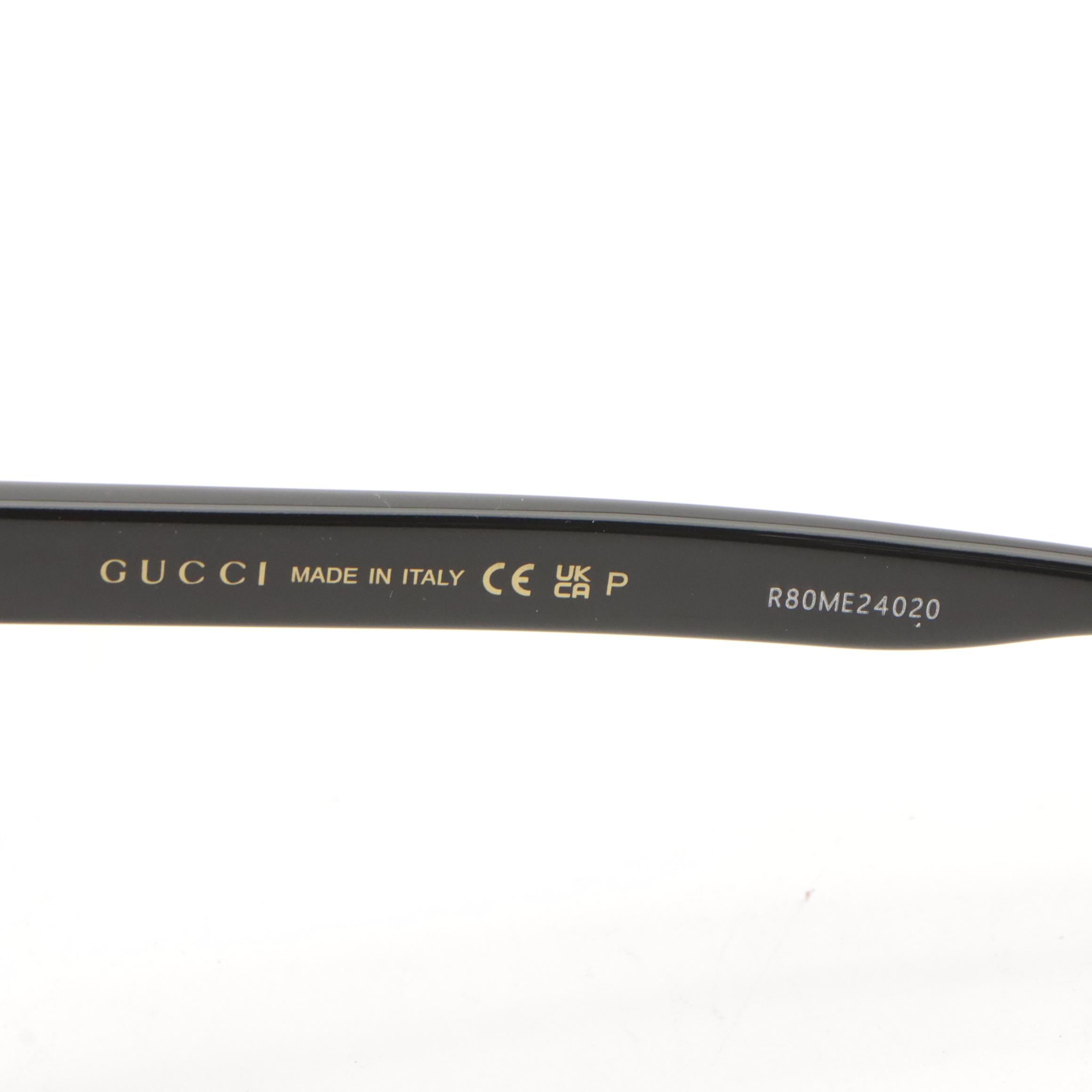 Gucci GG1346SK 002 Black Square Sunglasses in Case