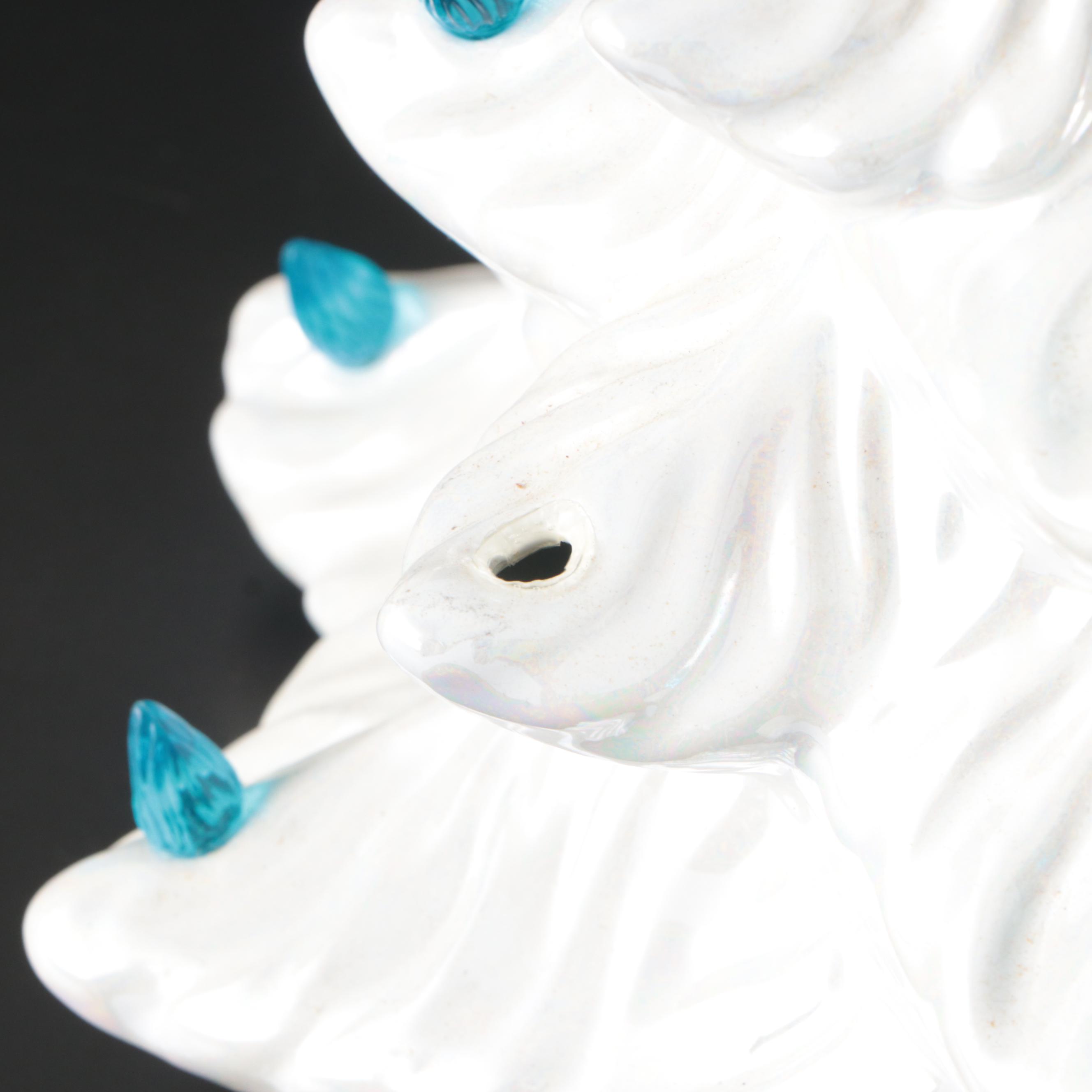 White Ceramic Table Christmas Trees