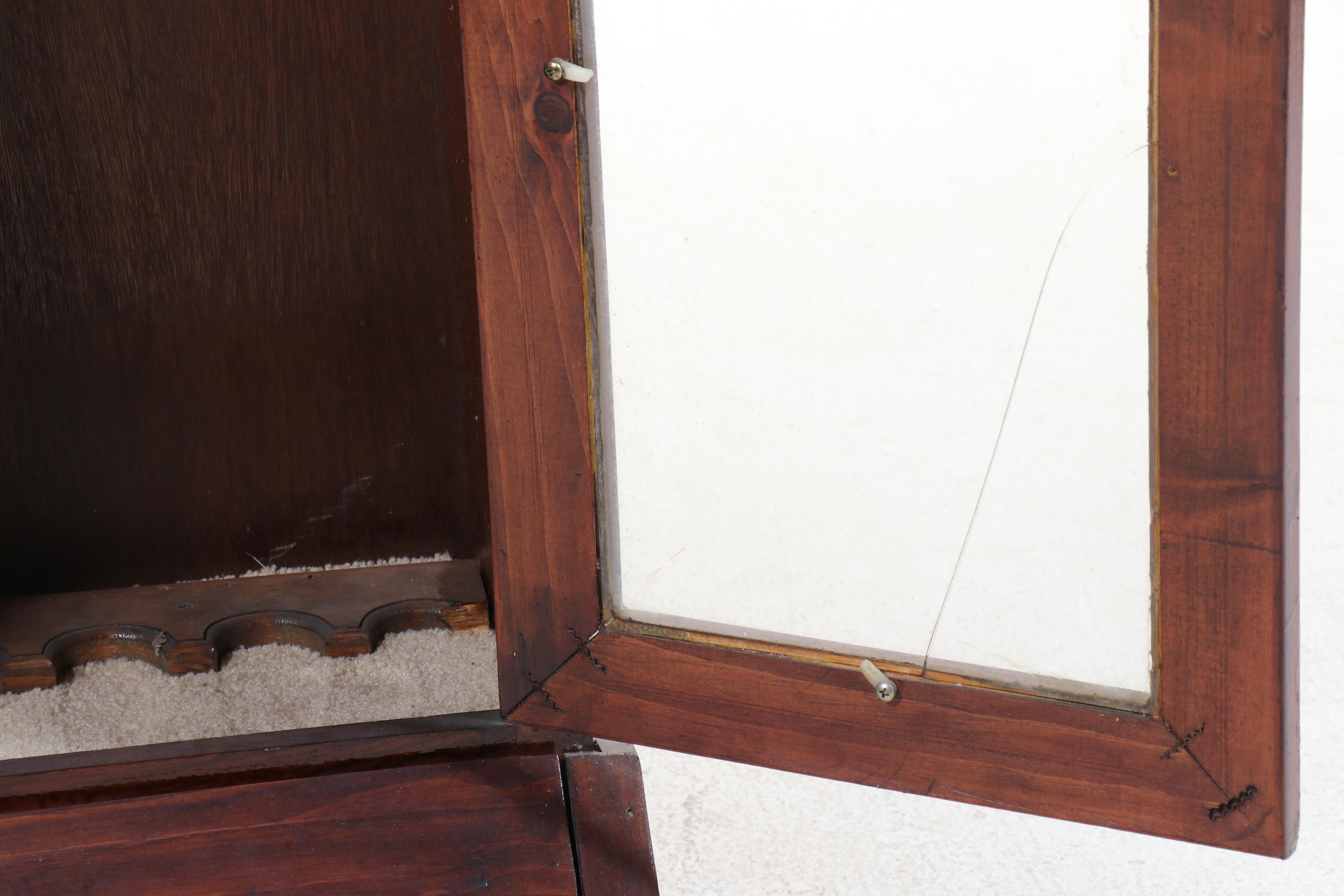 American Primitive Pine and Glass Gun Cabinet, 20th Century