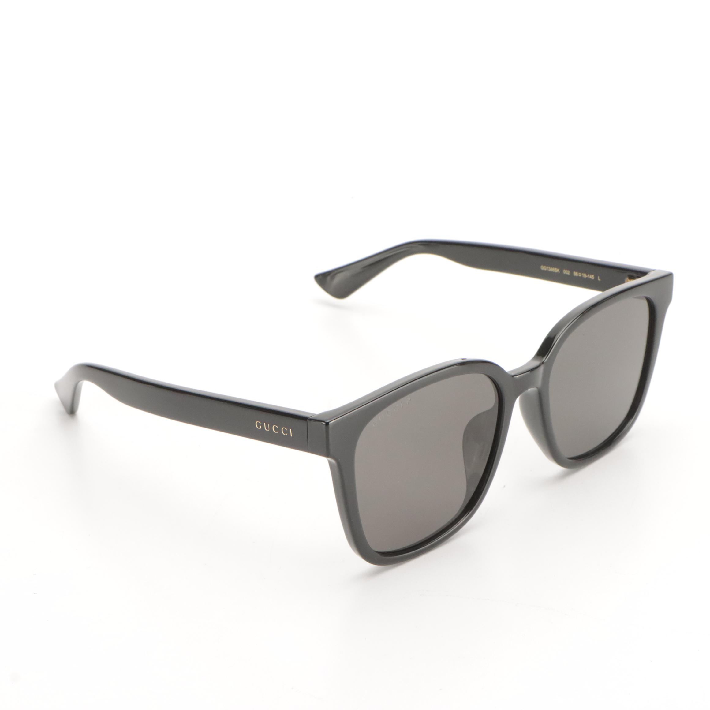Gucci GG1346SK 002 Black Square Sunglasses in Case
