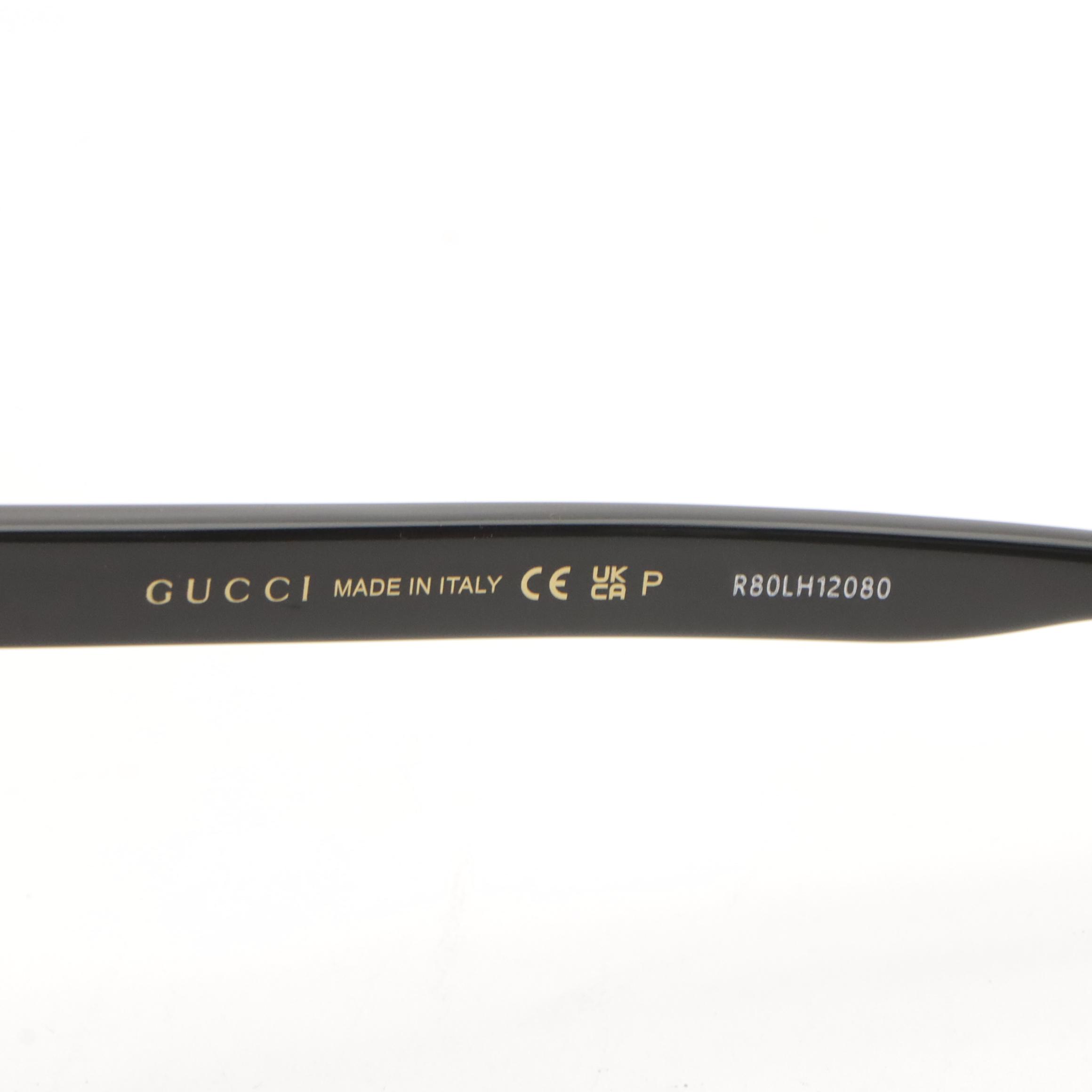 Gucci GG1346SK 002 Black Square Sunglasses in Case