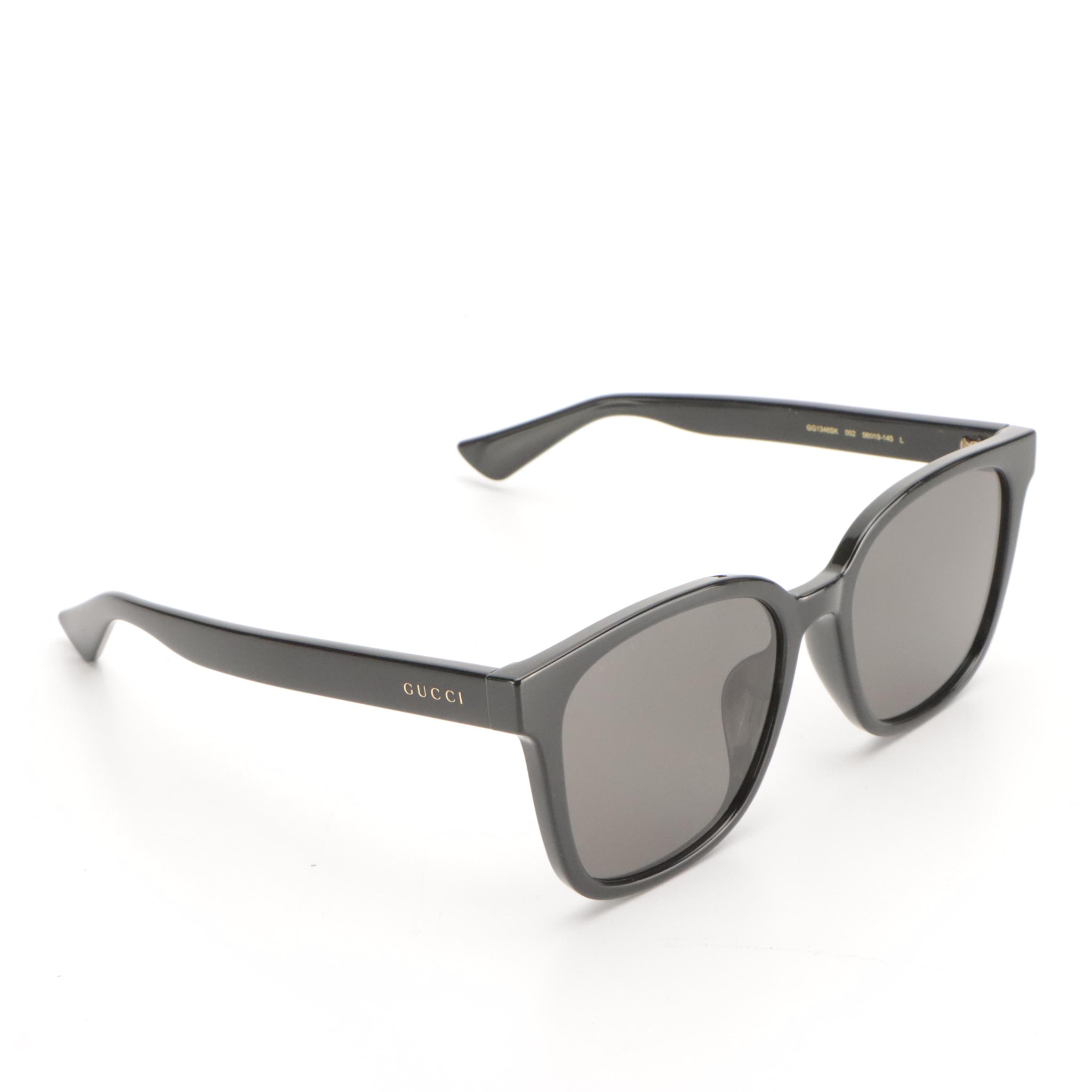 Gucci GG1346SK 002 Black Square Sunglasses in Case