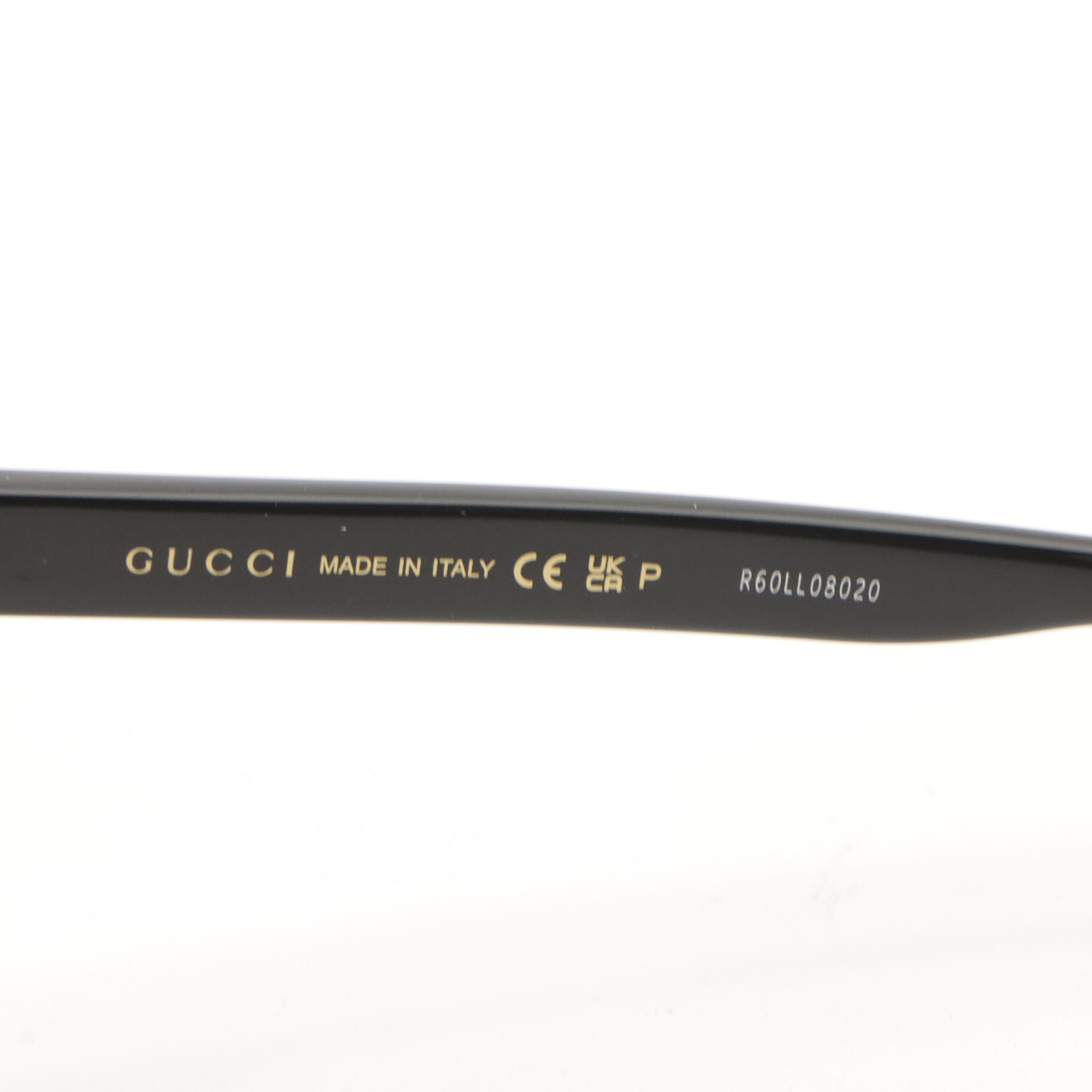 Gucci GG1346SK 002 Black Square Sunglasses in Case