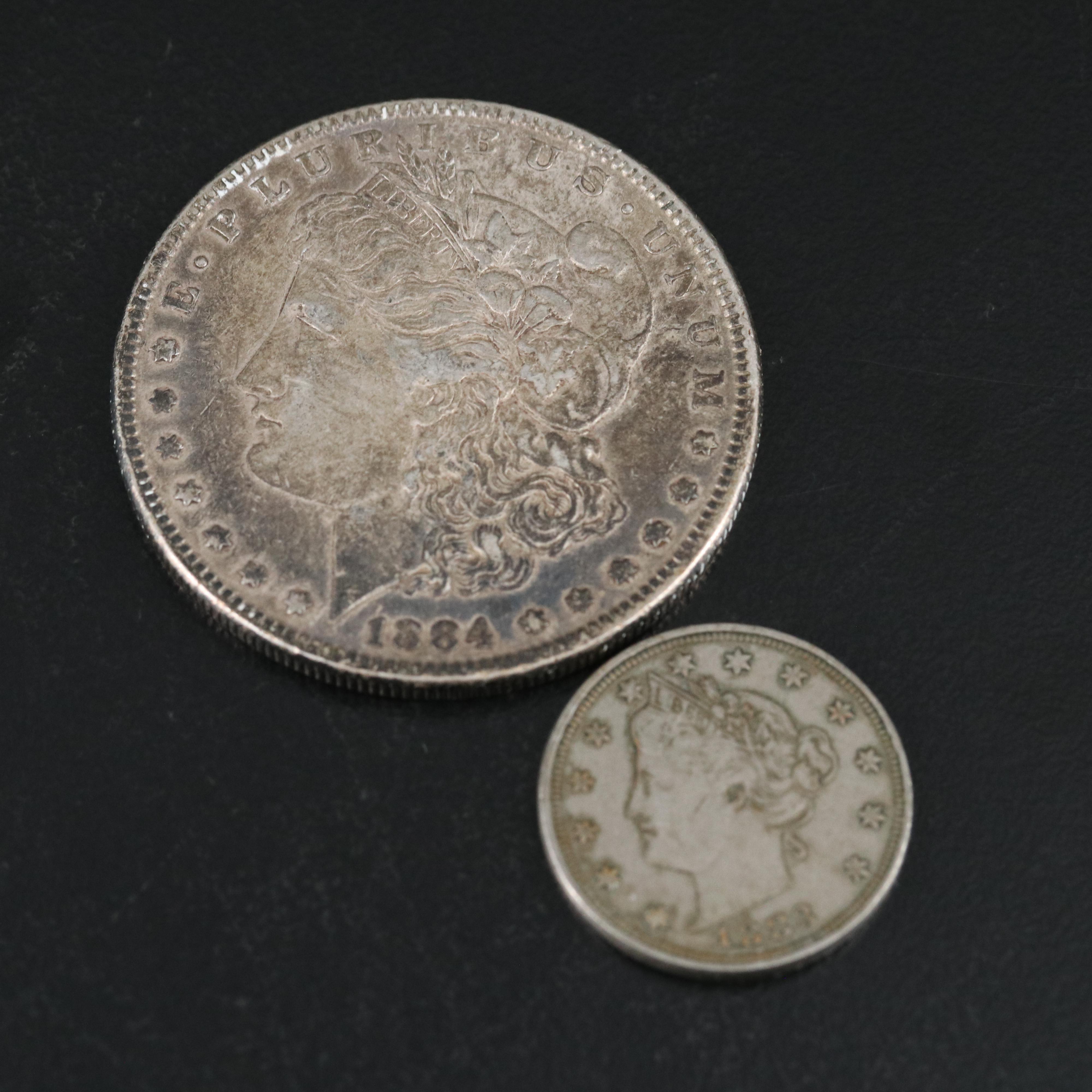 1832 Capped Bust Half Dollar and Three Other U.S. Coins