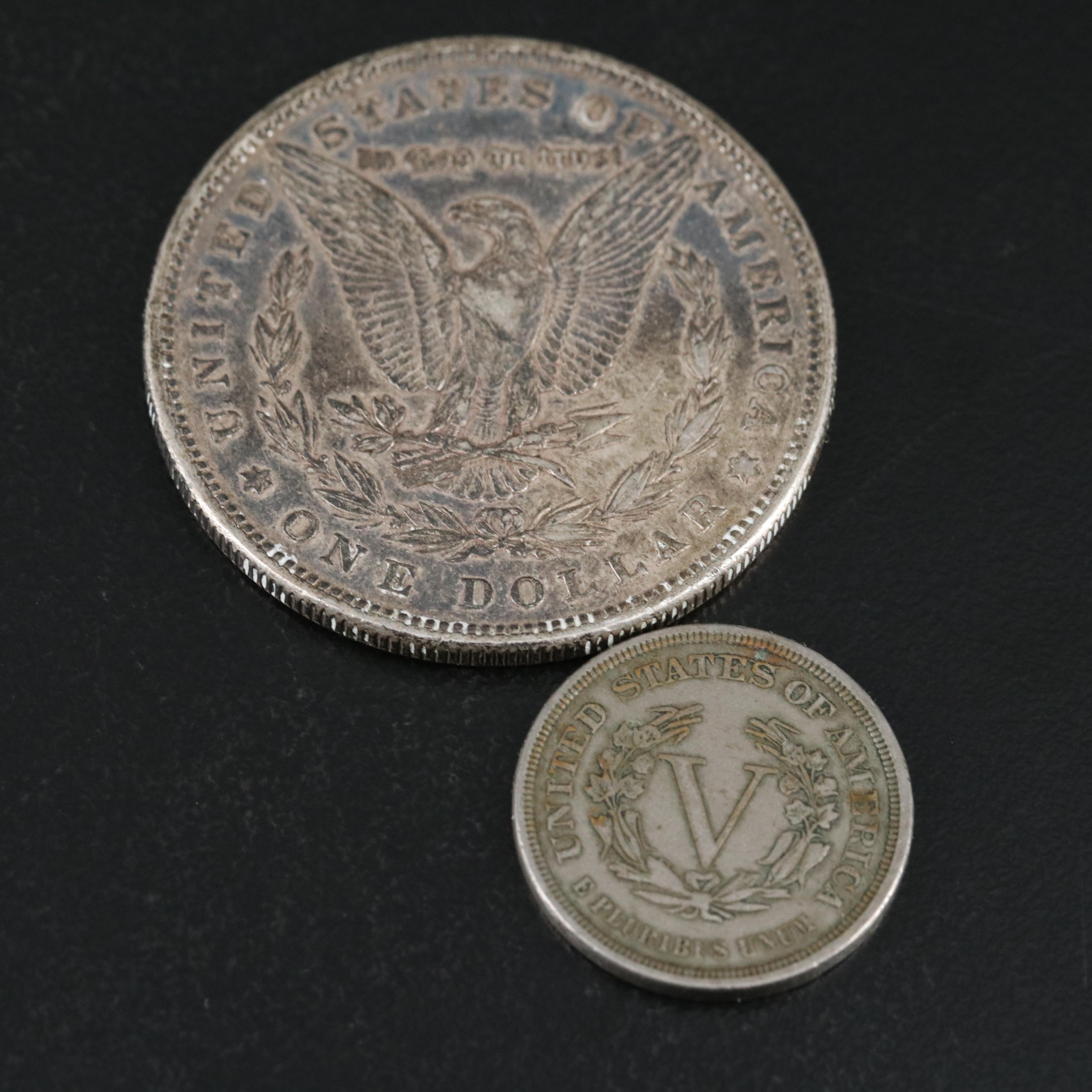 1832 Capped Bust Half Dollar and Three Other U.S. Coins