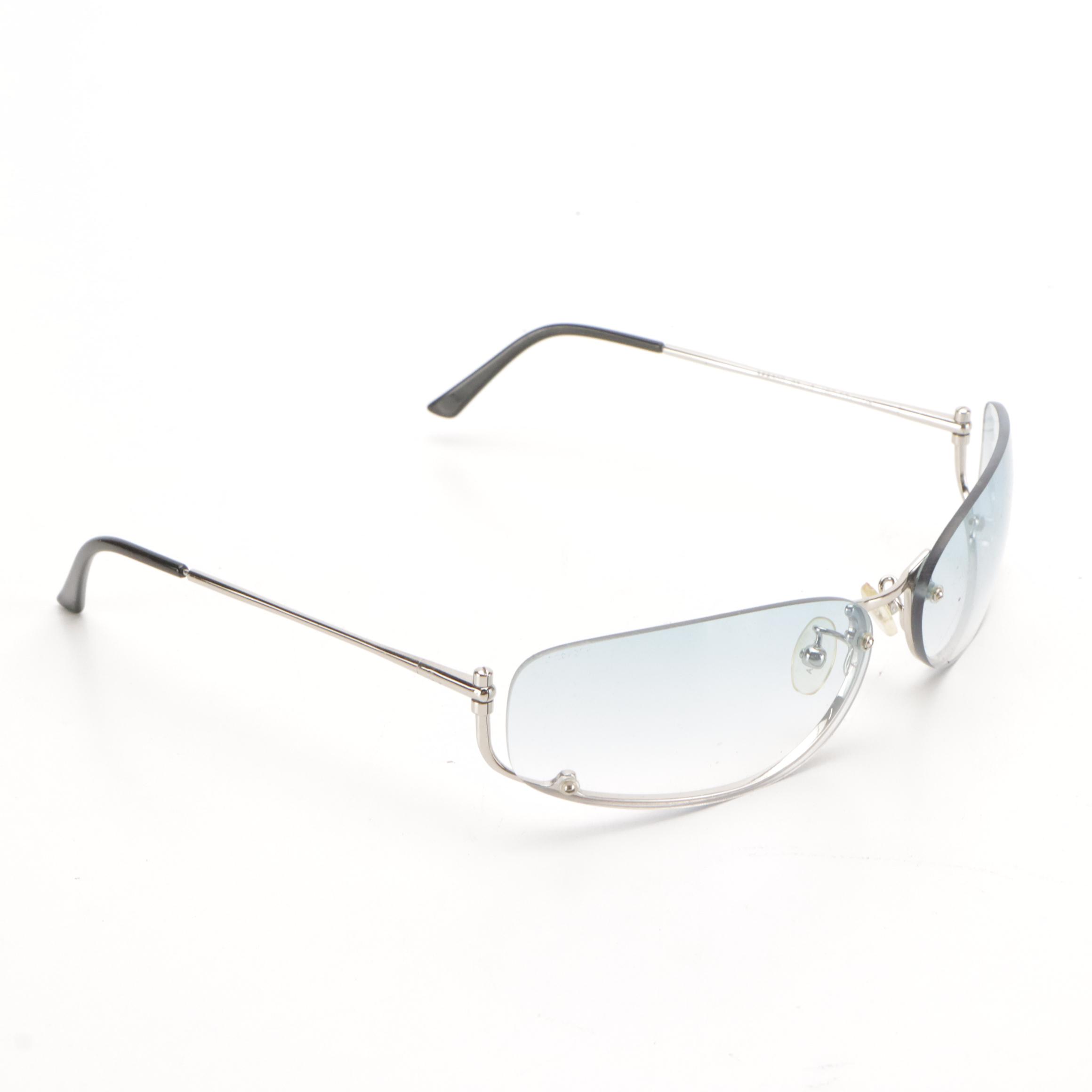 Prada SPR50D 1BC-7O1 Vintage Blue Gradient Sunglasses in Case