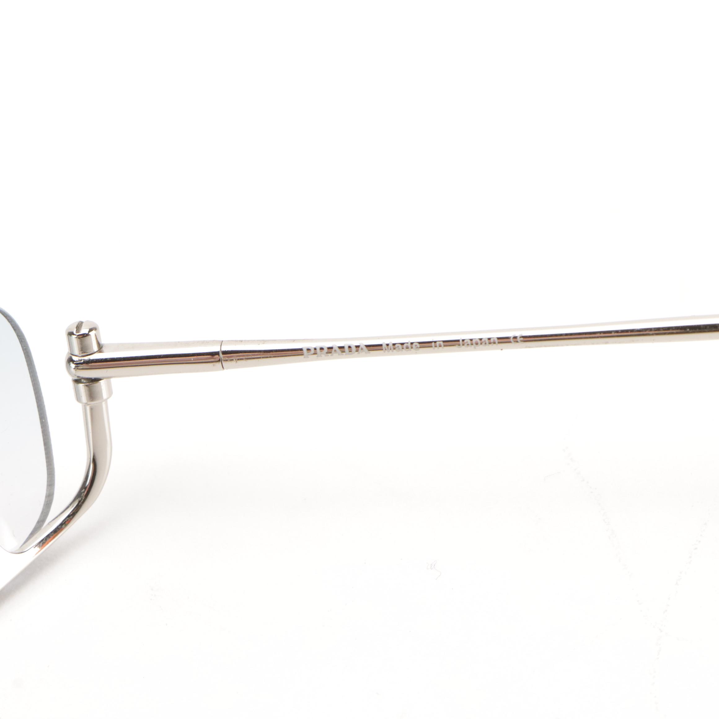 Prada SPR50D 1BC-7O1 Vintage Blue Gradient Sunglasses in Case