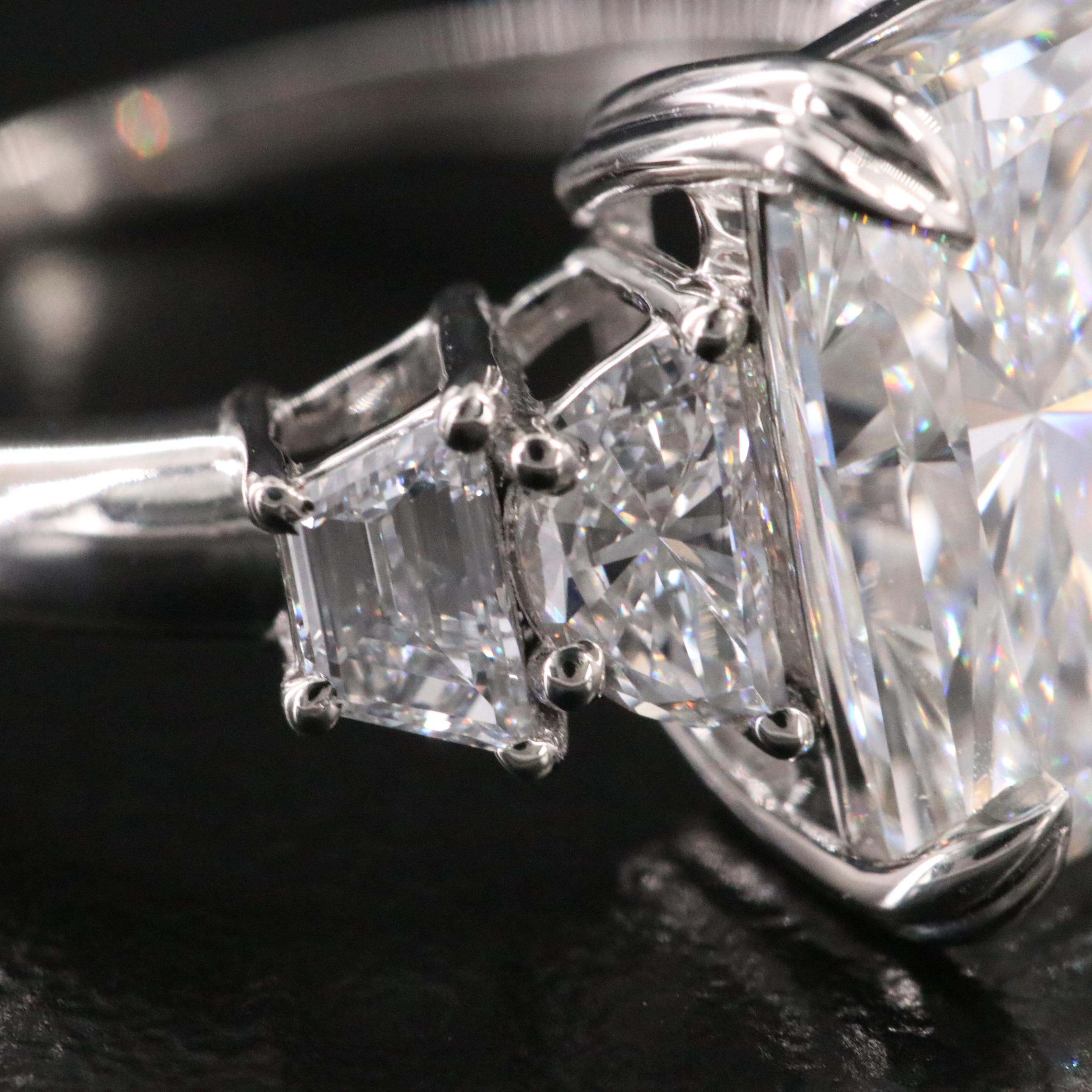 Platinum 6.35 CTW Lab Grown Diamond Ring with IGI Report