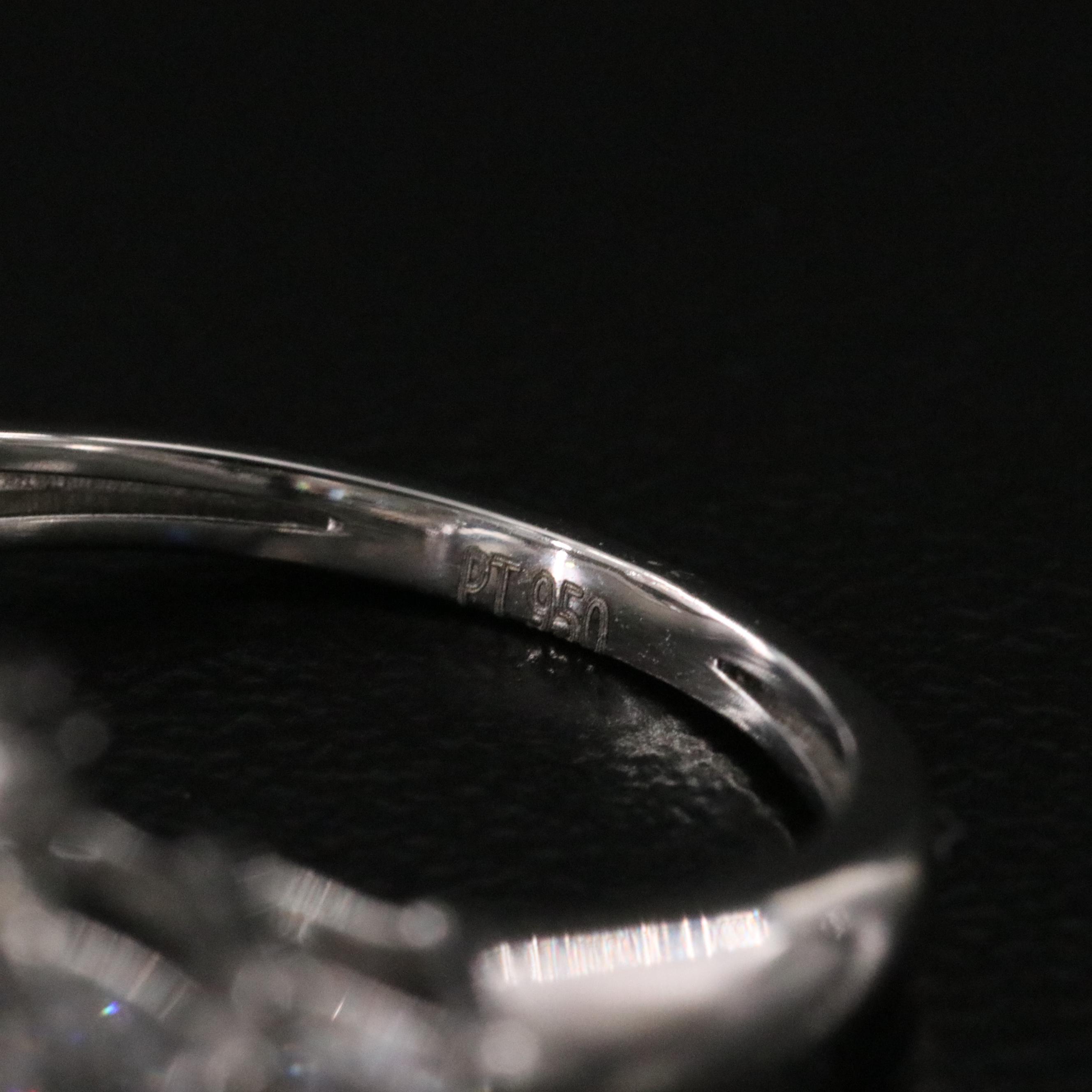 Platinum 6.35 CTW Lab Grown Diamond Ring with IGI Report