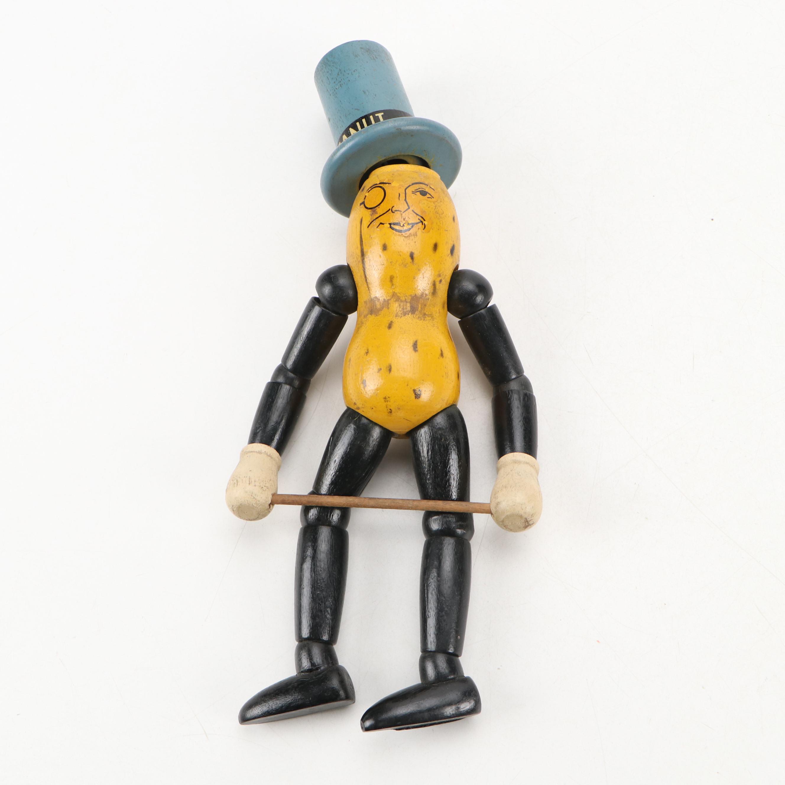 Stuffed Monkey Pull Toy with Kaleidoscope, Articulated Mr. Peanut Toy and More