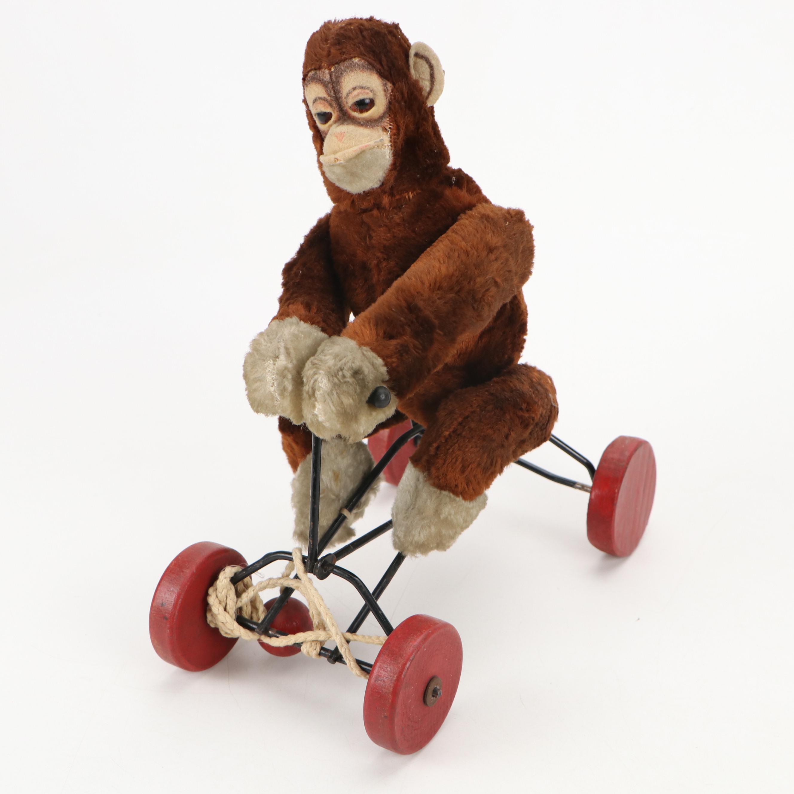 Stuffed Monkey Pull Toy with Kaleidoscope, Articulated Mr. Peanut Toy and More