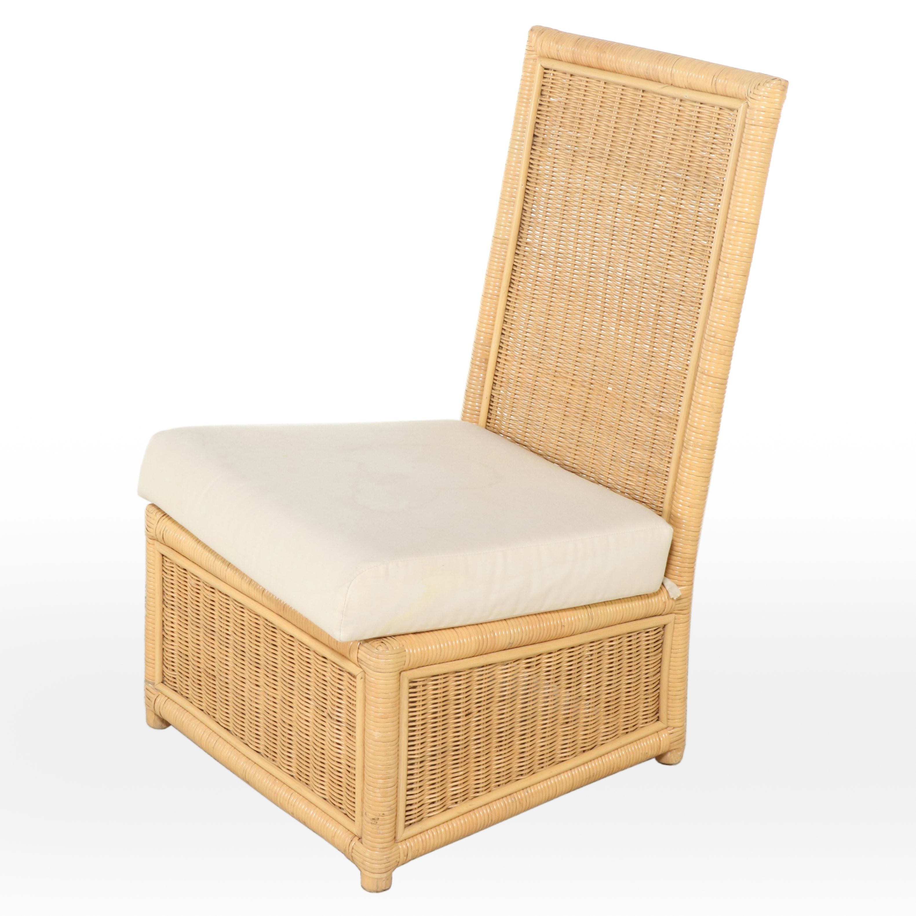 Ballard Designs "Southport" Wicker and Rattan Slipper Chair
