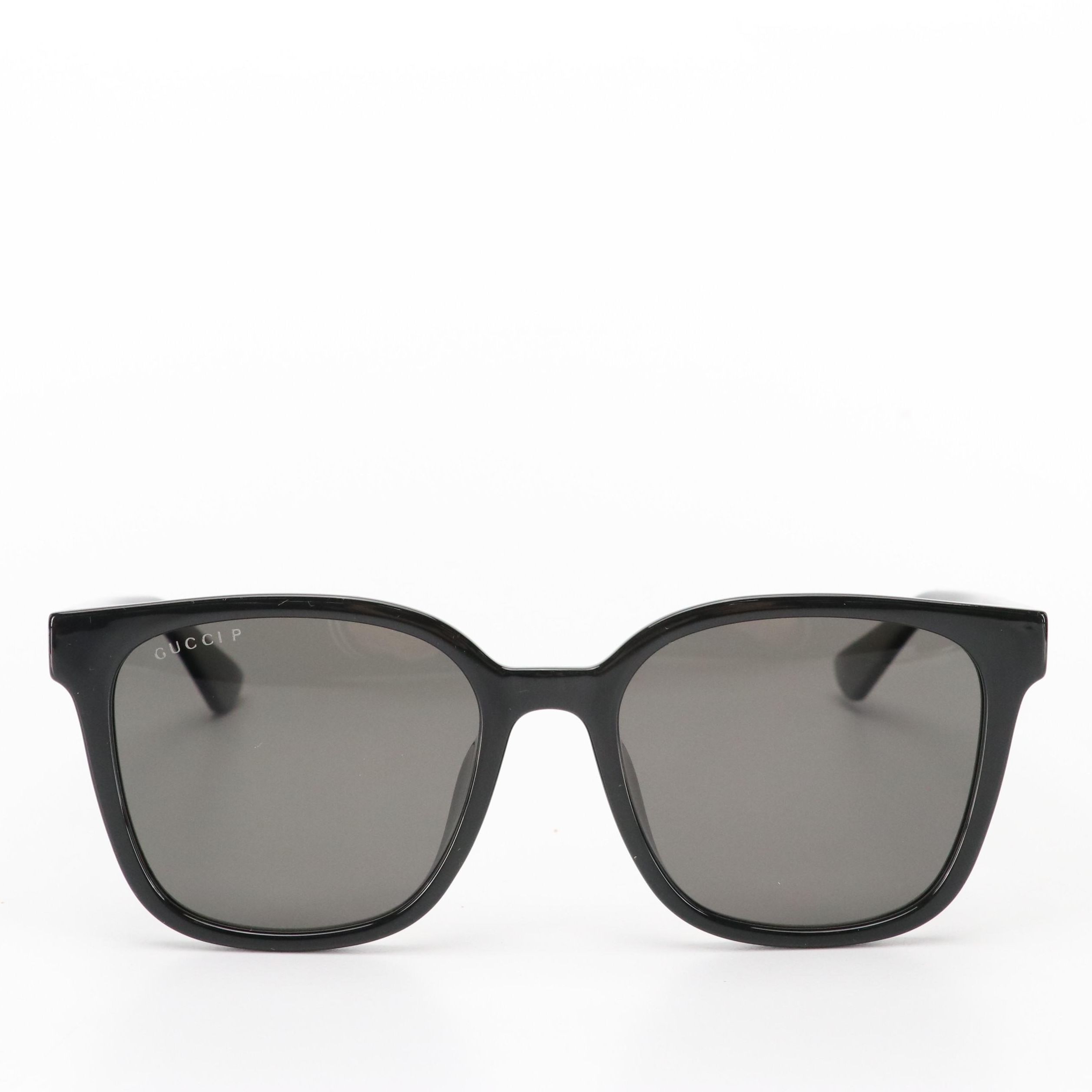 Gucci GG1346SK 002 Polarized Black Frame Square Sunglasses With Case