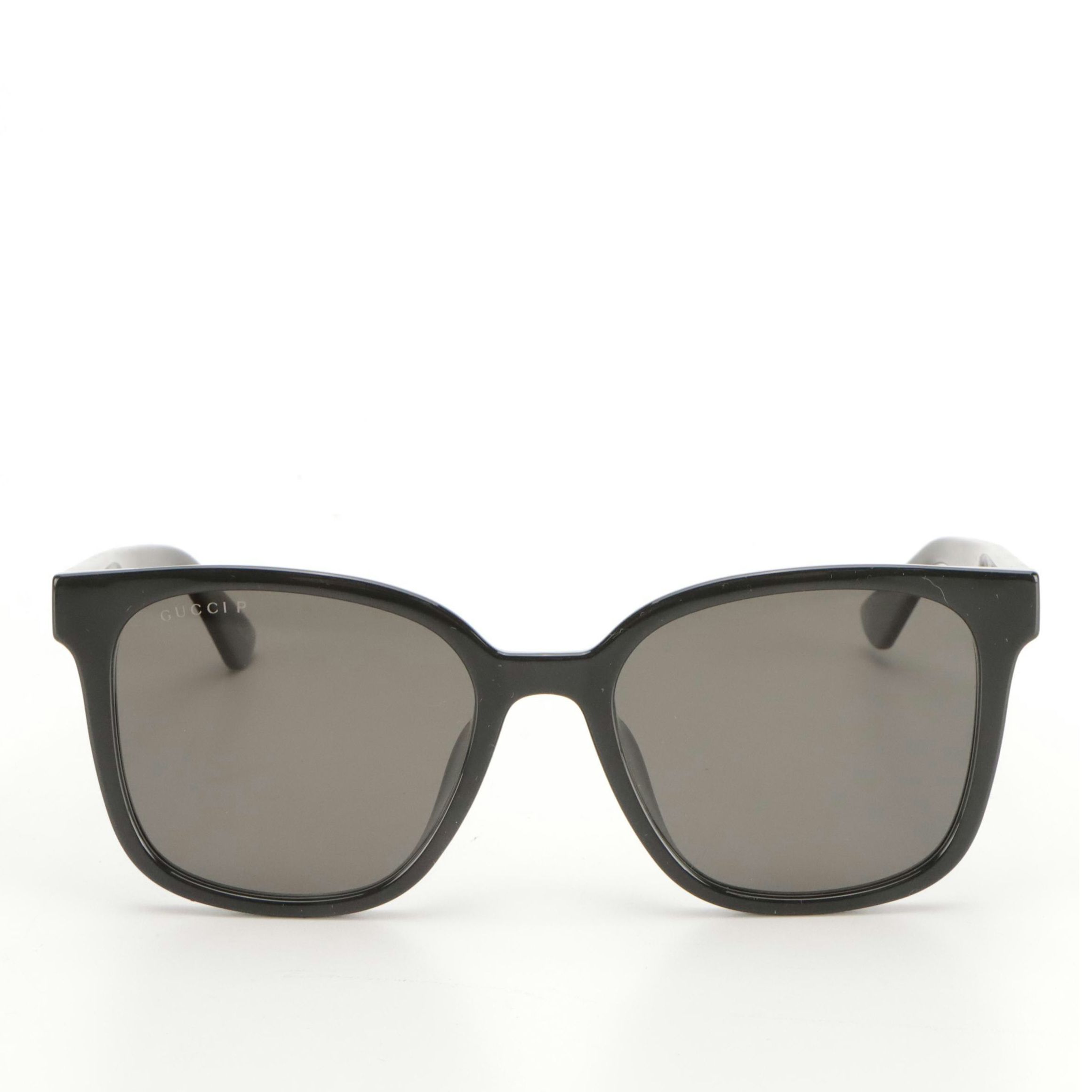 Gucci GG1346SK 002 Polarized Black Frame Square Sunglasses With Case