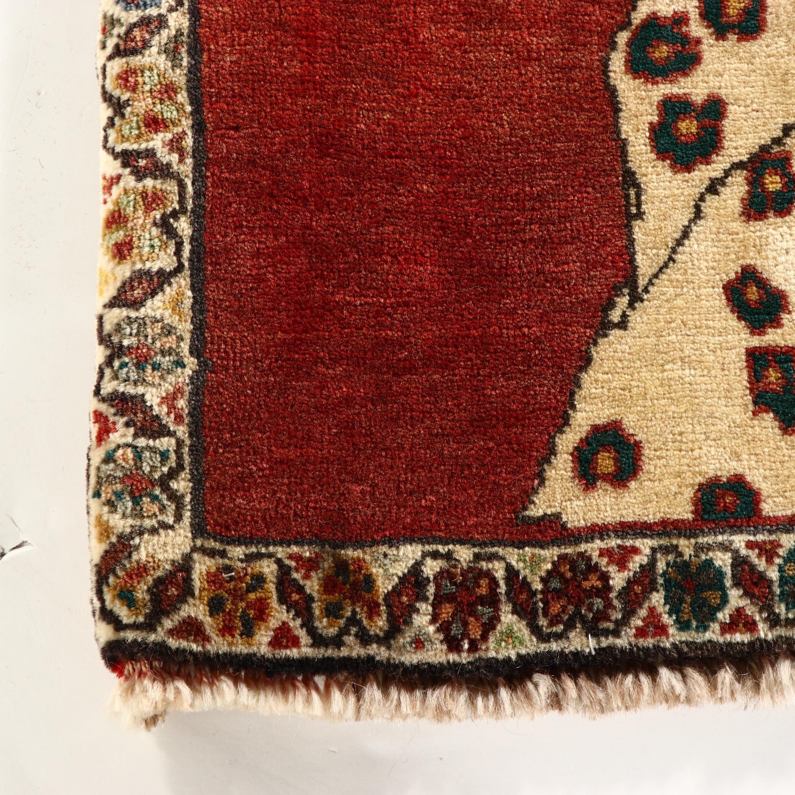 1'10 x 2' Hand-Knotted Northwest Persian Pictorial Floor Mat