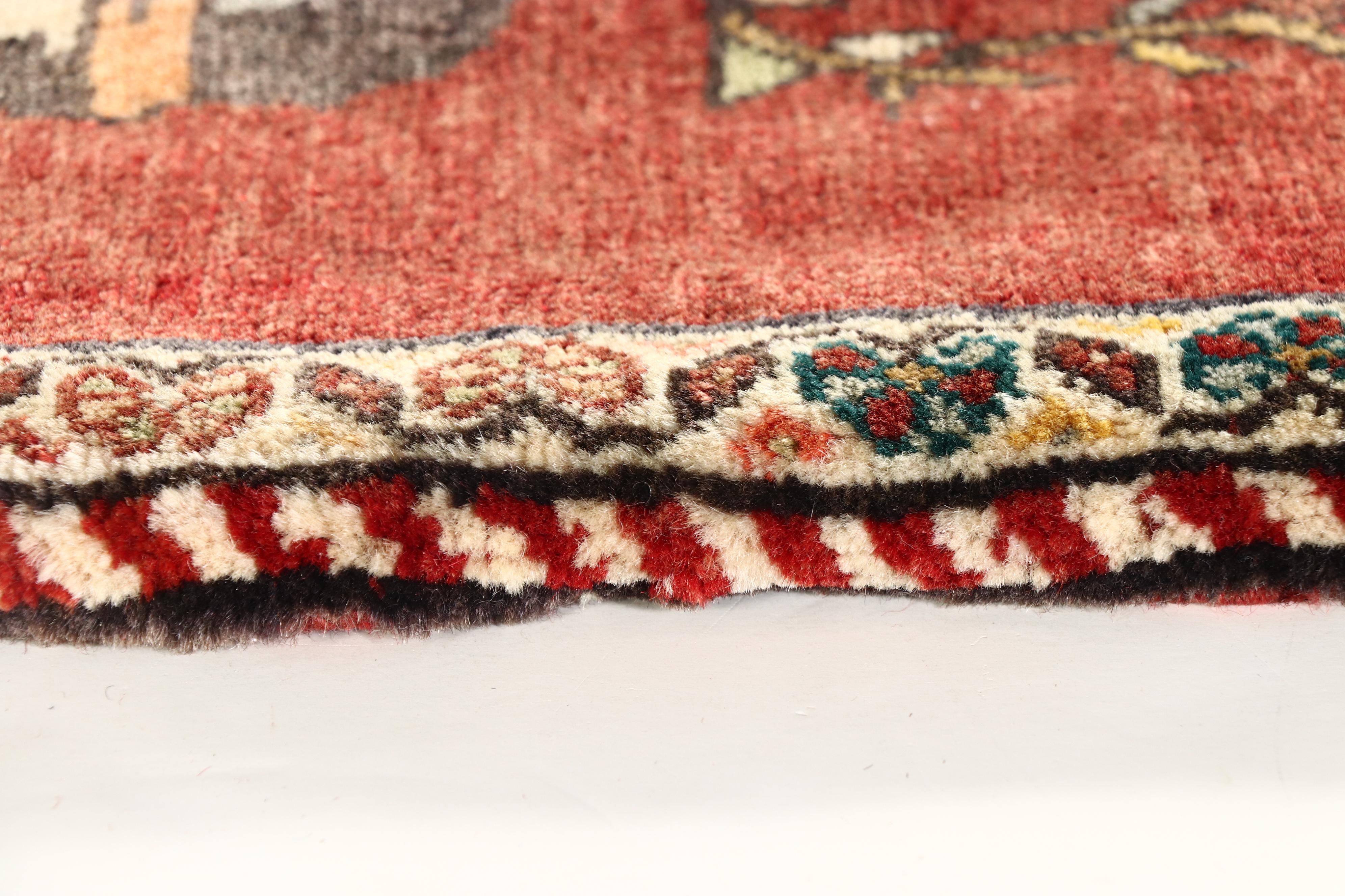 1'10 x 2' Hand-Knotted Northwest Persian Pictorial Floor Mat