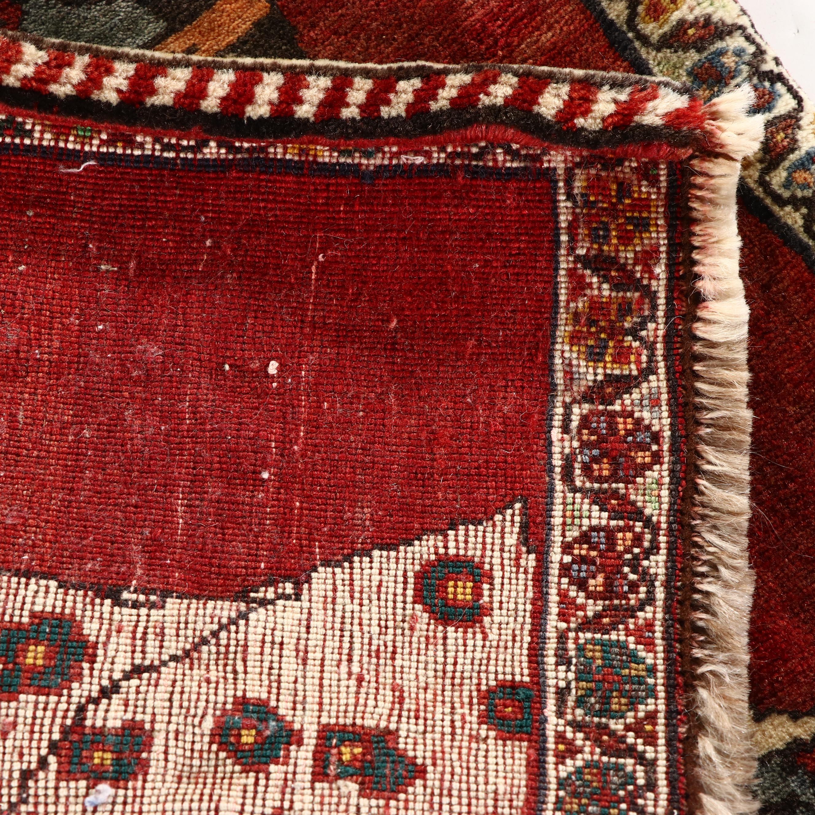 1'10 x 2' Hand-Knotted Northwest Persian Pictorial Floor Mat