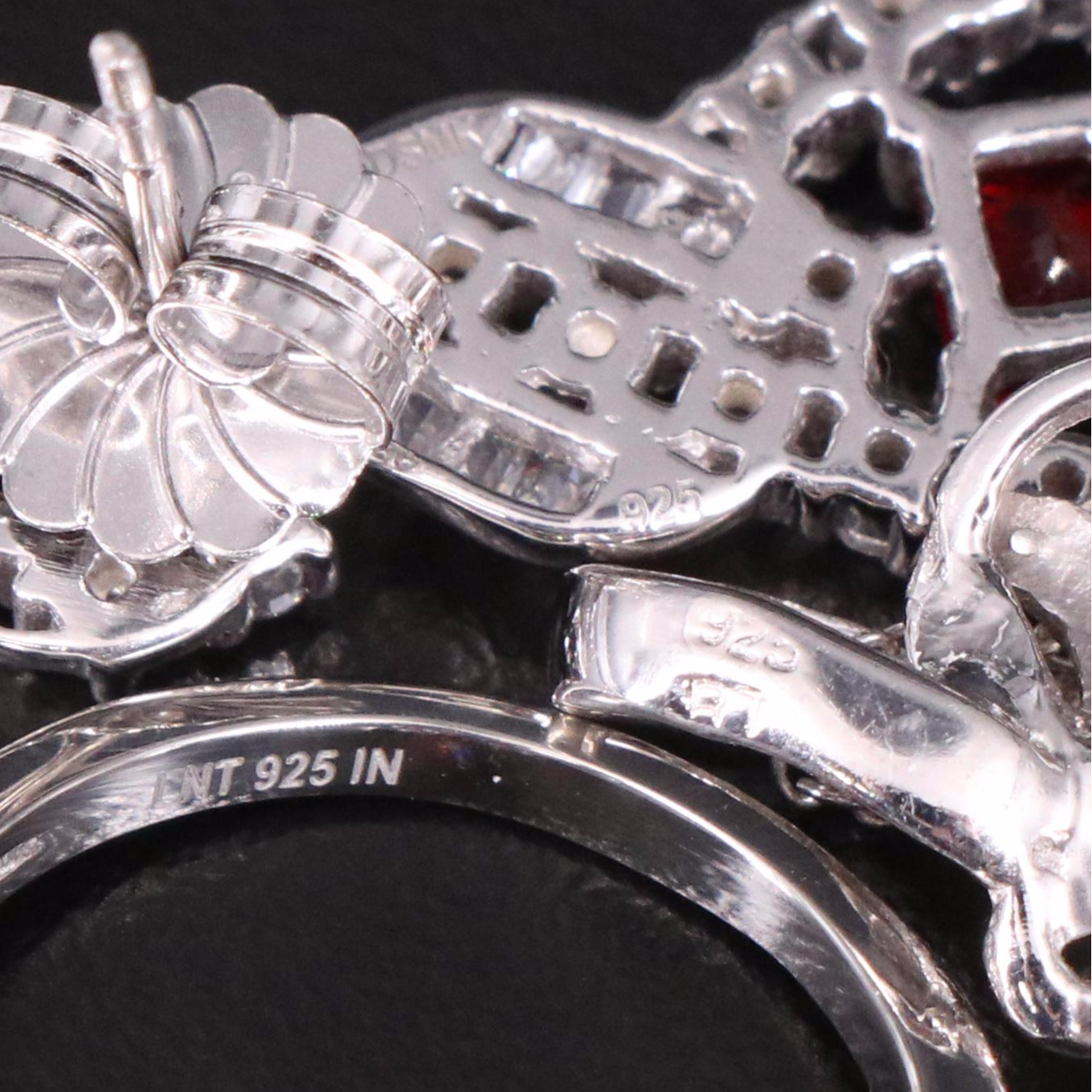 14 Assorted Sterling Silver Rings, Necklaces, Earrings, and Pendants