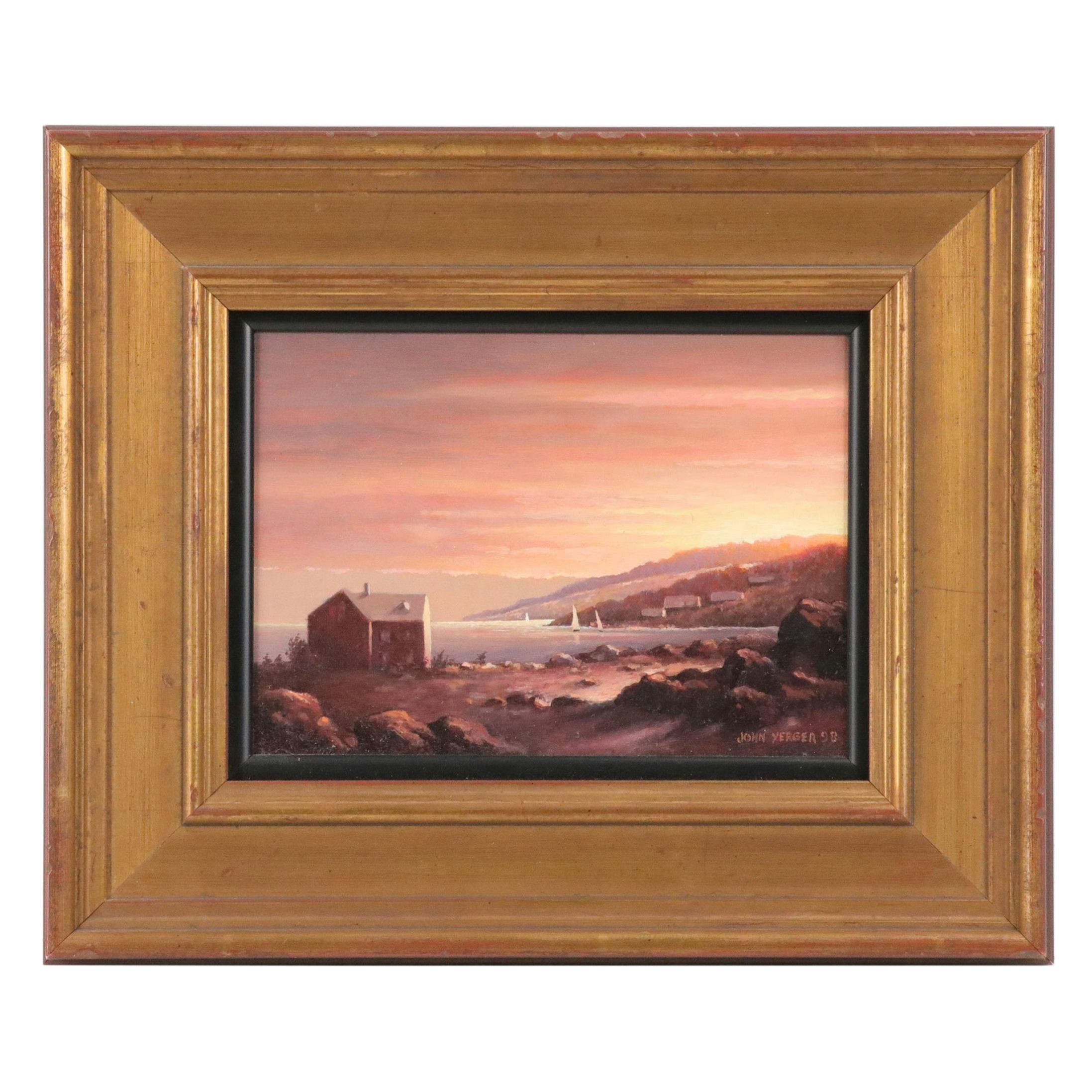 John Yerger Oil Painting "New England Sunset"
