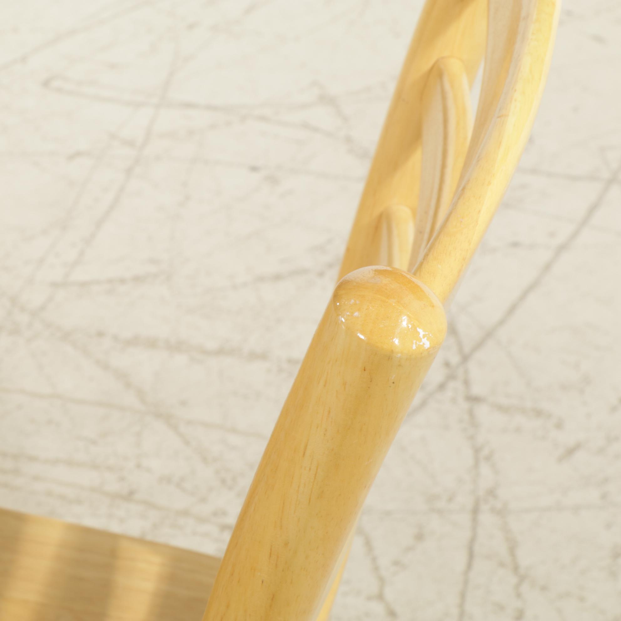 Wood Drop-Leaf Dining Table with Four Ladder Back Chairs, 21st Century