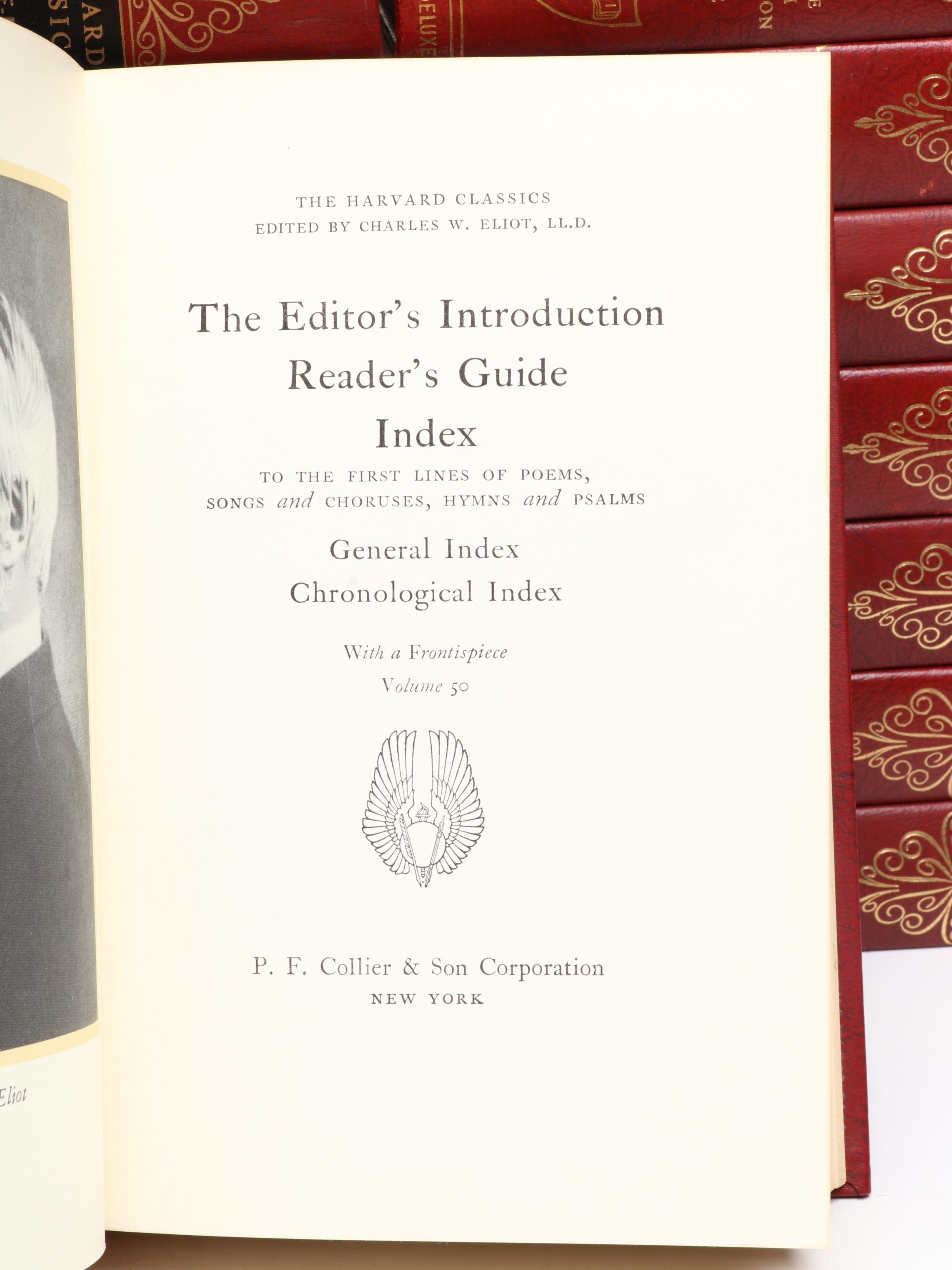 Edition Deluxe "The Harvard Classics" Complete Set Edited by Charles W. Eliot