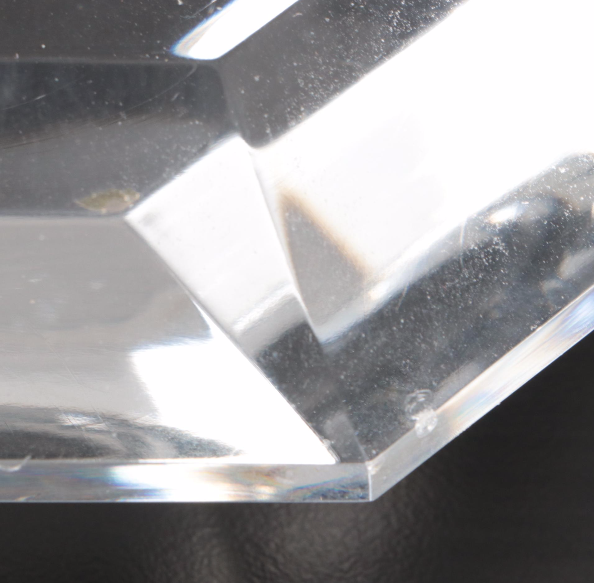 Val St. Lambert Octagonal Crystal Ashtrays, Mid to Late 20th Century