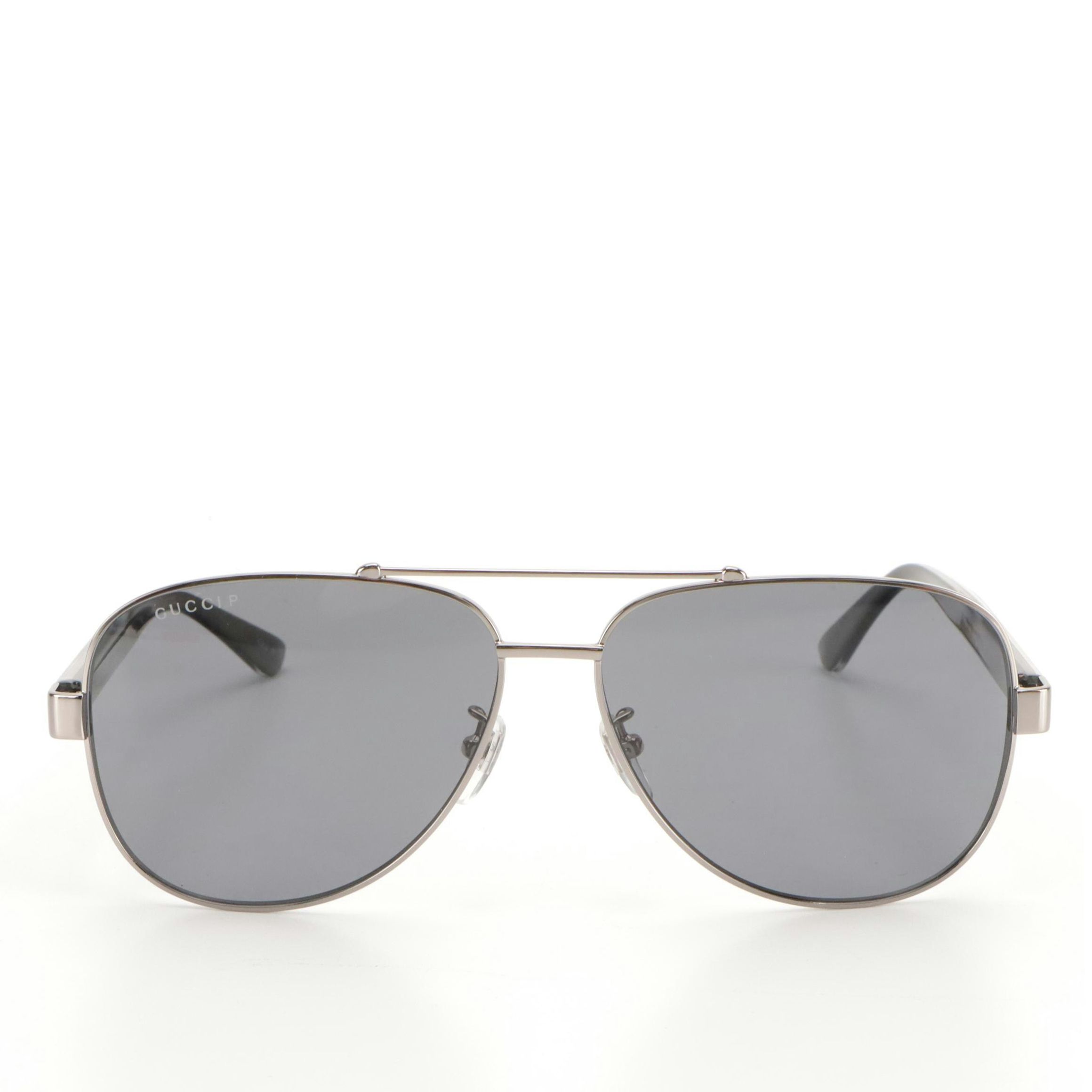 Gucci GG0528S 007 Polarized Pilot Sunglasses with Case