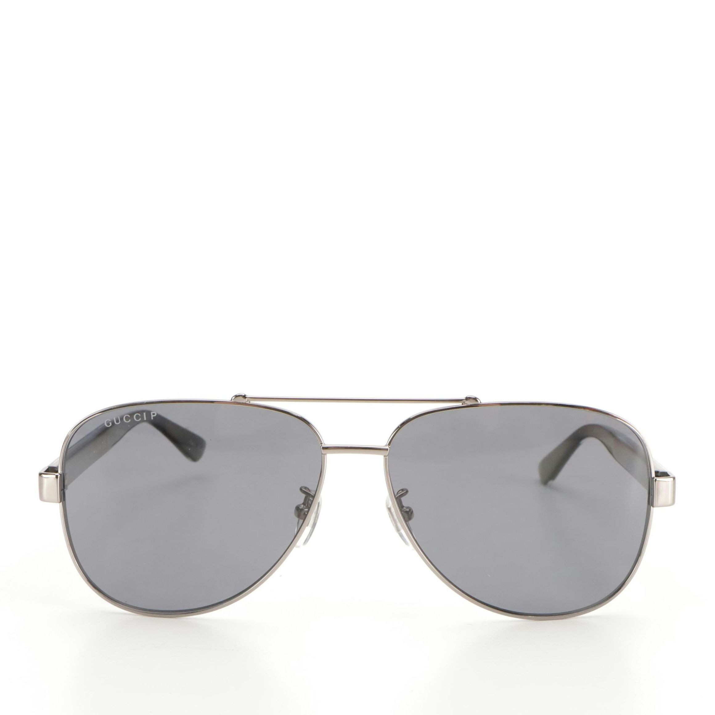 Gucci GG0528S 007 Polarized Pilot Sunglasses with Case