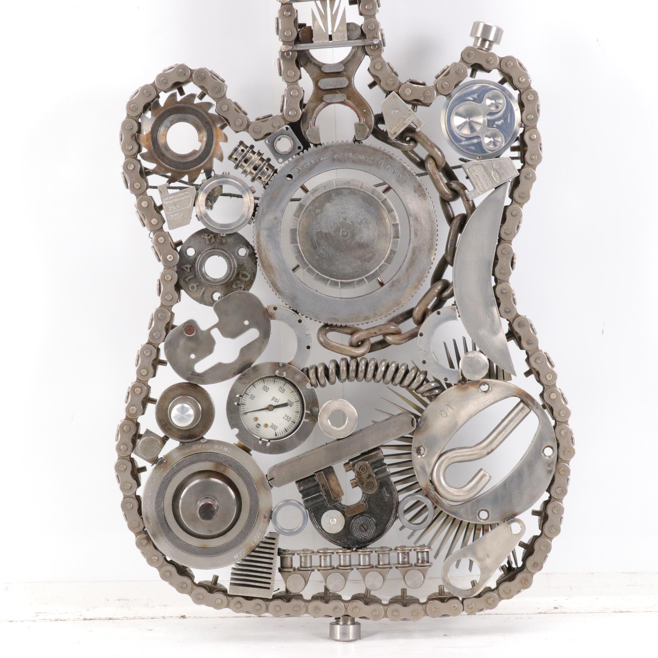 Thomas Hieronymus Towhey & Denny Wallace Metal Guitar Sculpture "Heavy Metal"