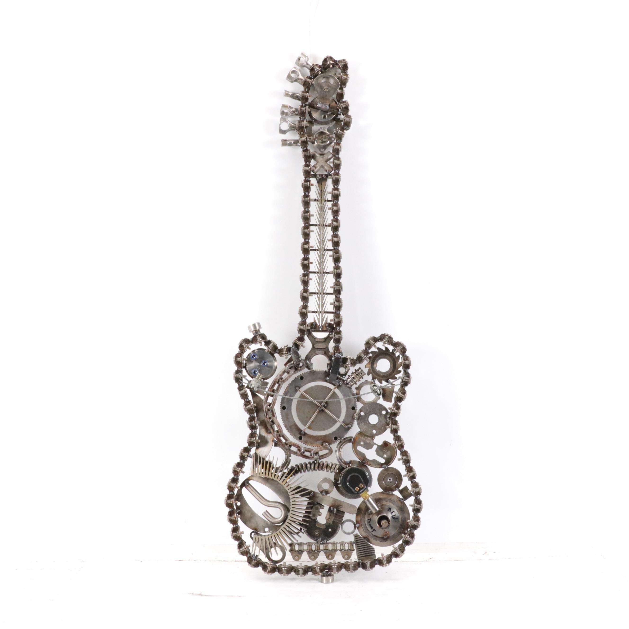Thomas Hieronymus Towhey & Denny Wallace Metal Guitar Sculpture "Heavy Metal"