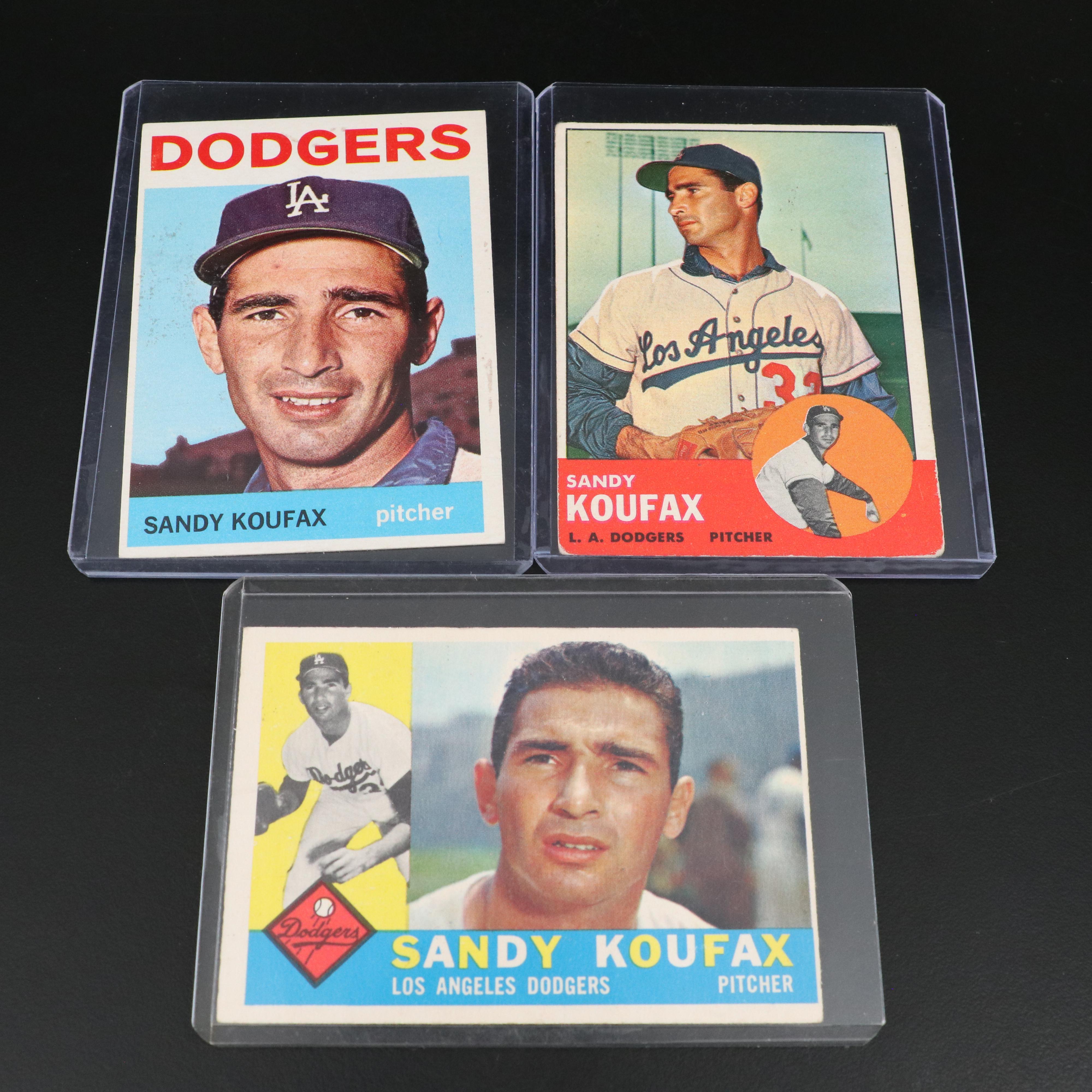Topps Sandy Koufax Los Angeles Dodgers Baseball Cards, 1960-1964
