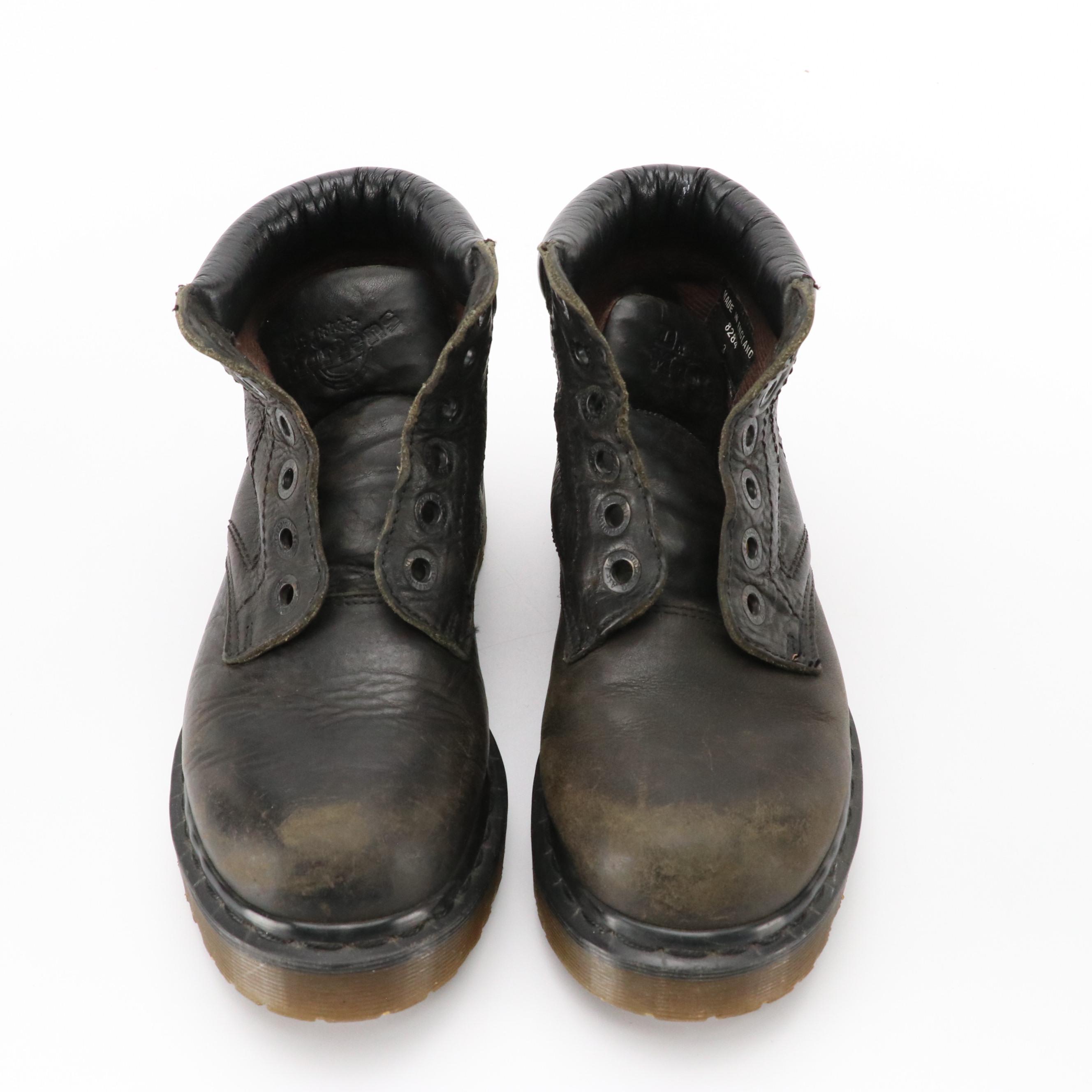Dr. Martens Vintage 8284 Chunky Lug Sole Eyelet Leather Boots