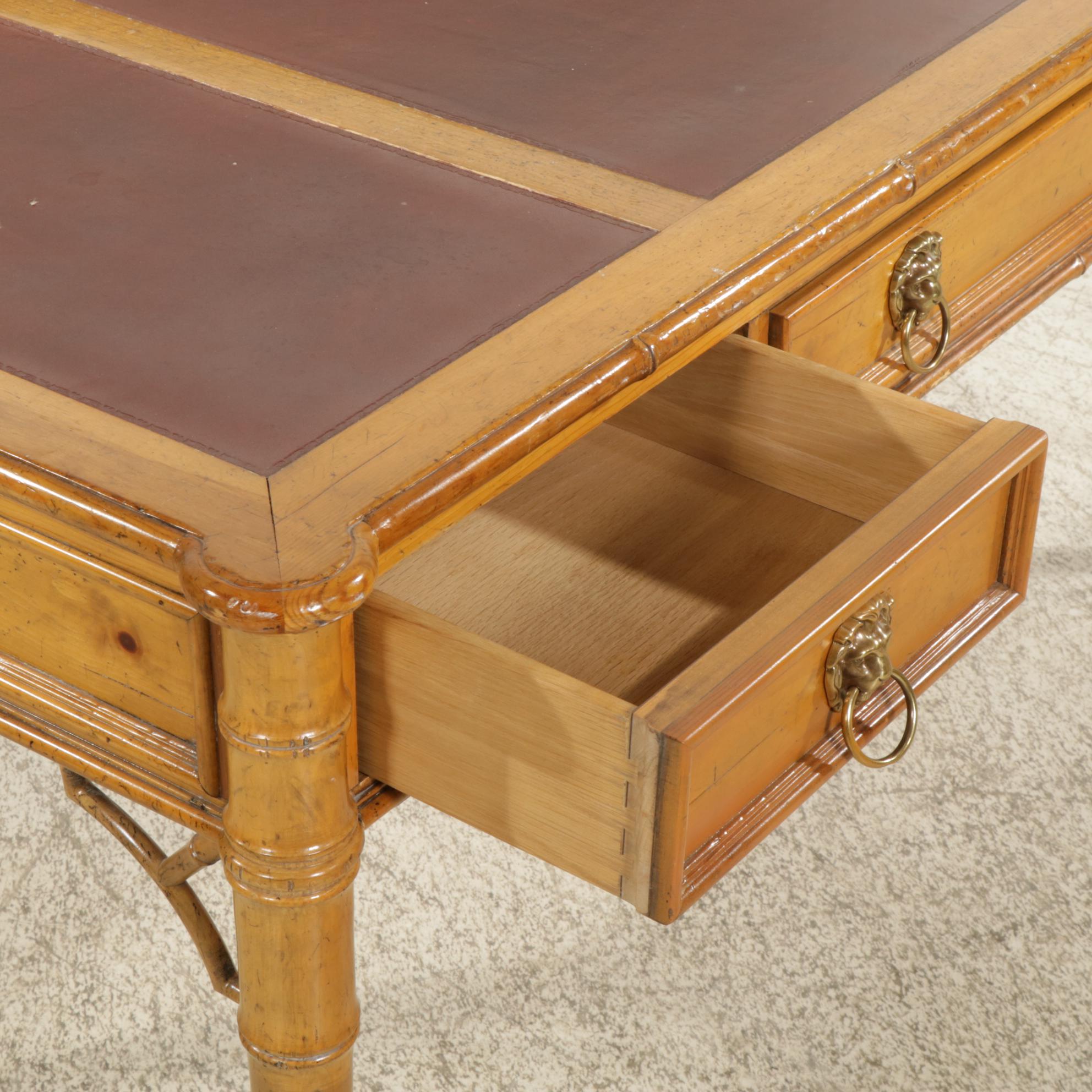 Baker Furniture Chinese Chippendale Writing Desk, Late 20th Century